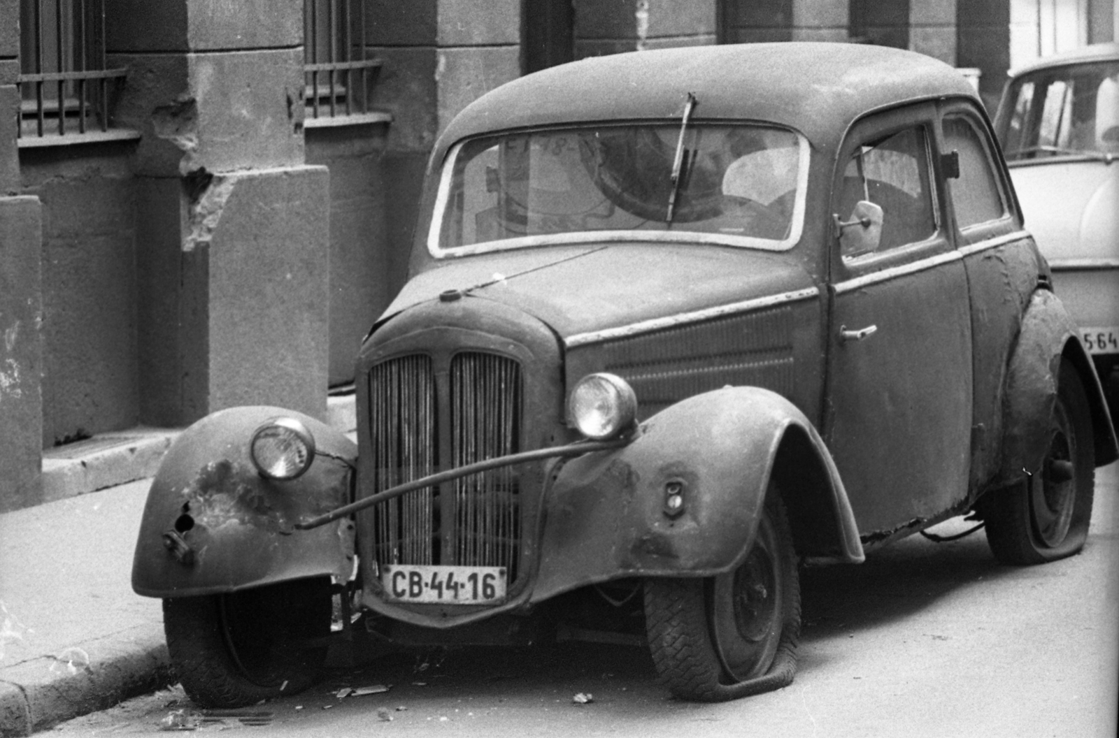 1979, Urbán Tamás, German brand, DKW-brand, wreck, automobile, number plate, Fortepan #89240