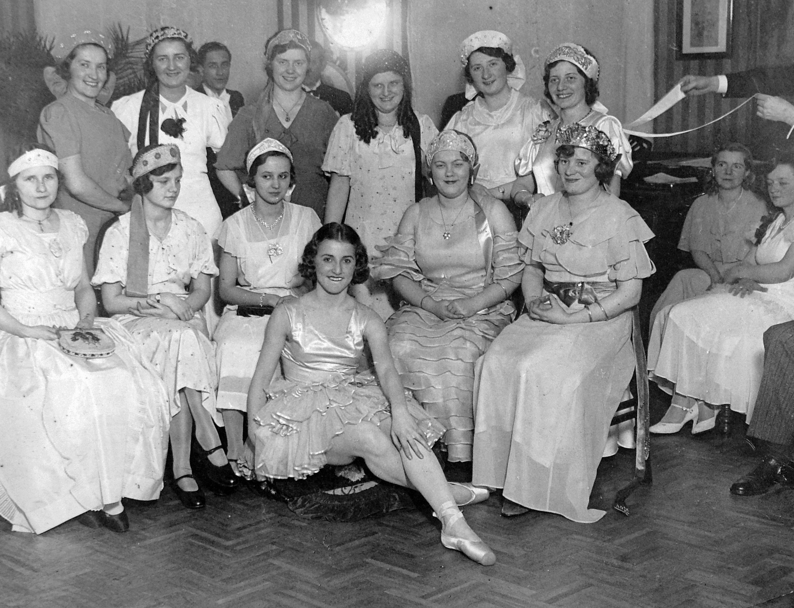 1935, Fortepan, tableau, women, coif, ballet, parquet floor, Fortepan #8926