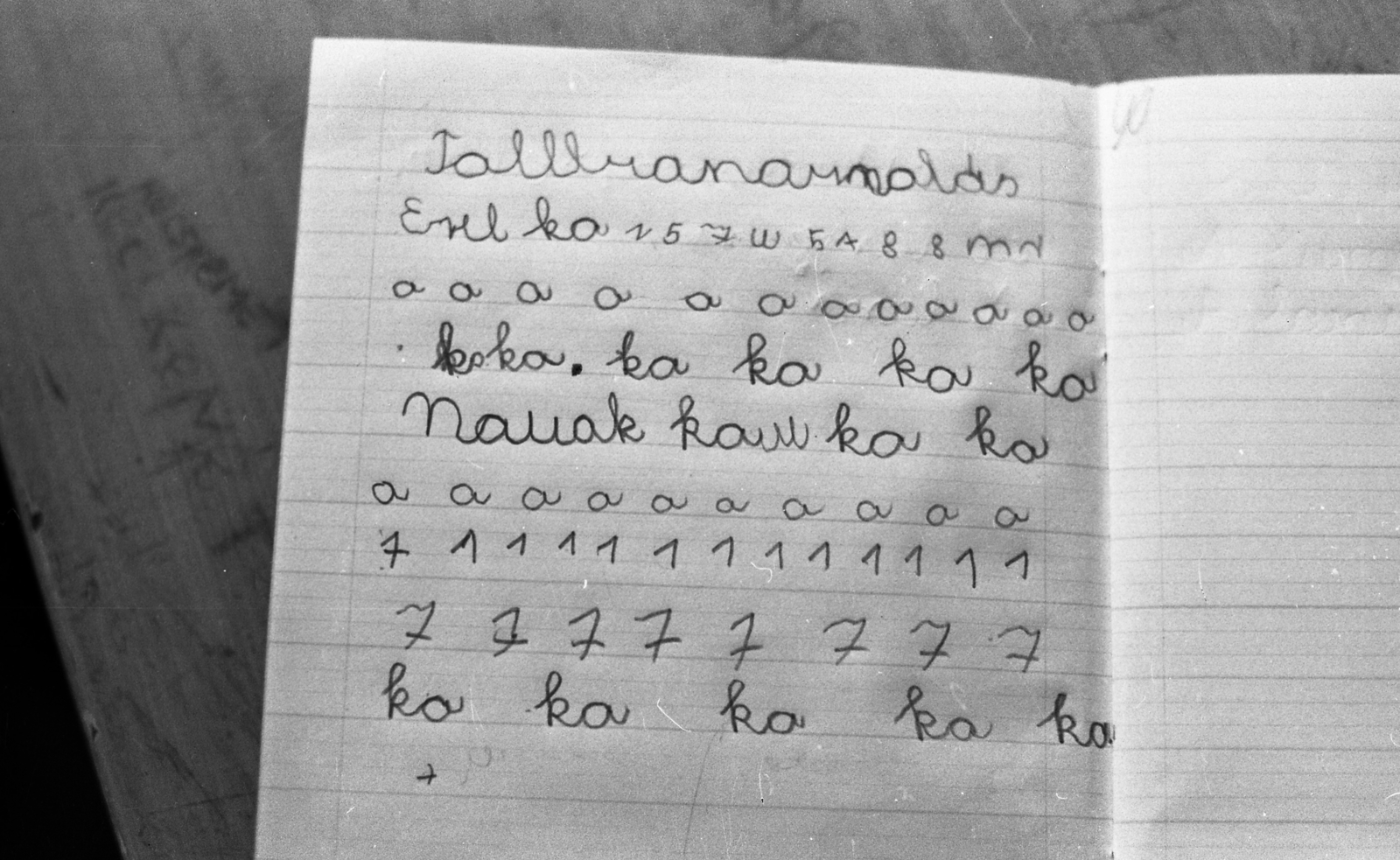 Hungary, Aszód, Művelődésügyi Minisztérium 2. sz. Fiúnevelő Intézete., 1974, Urbán Tamás, copybook, writing exercise , Fortepan #89495