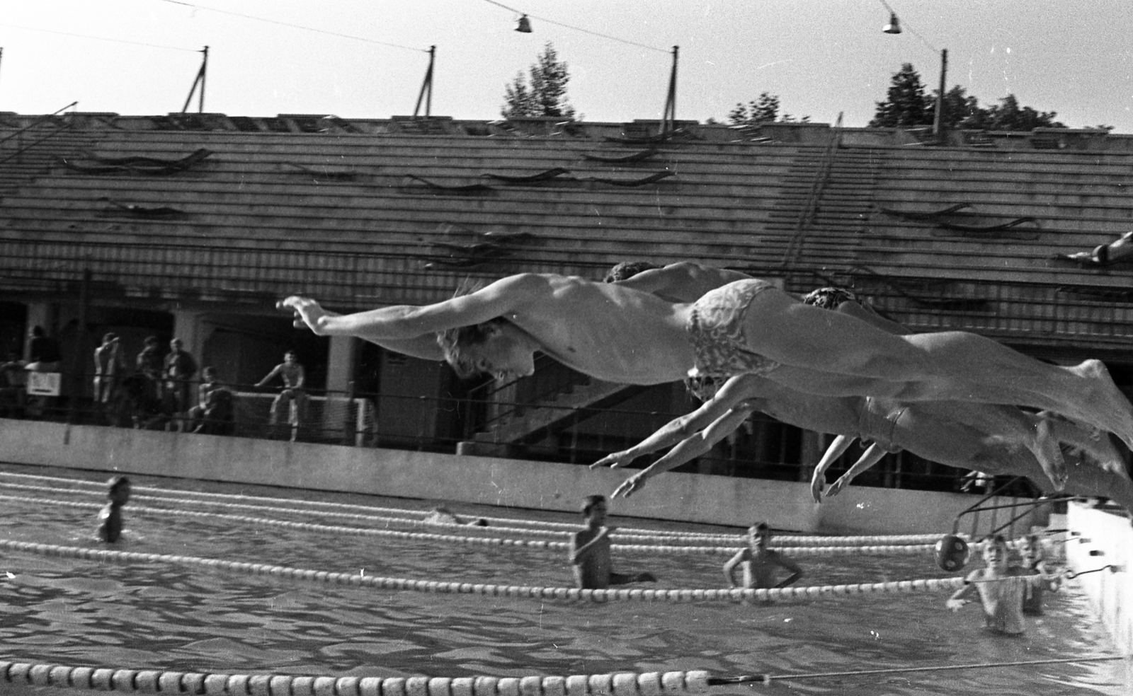 Hungary, Budapest II., Császár uszoda, versenymedence., 1974, Urbán Tamás, Budapest, pentathlon, Fortepan #89872