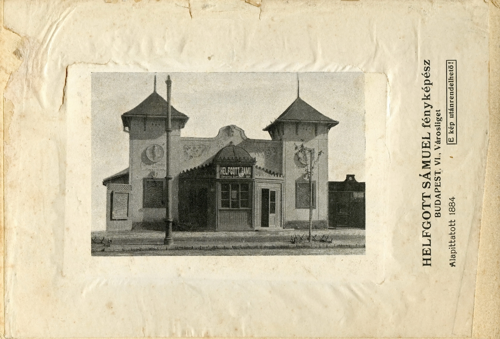 Hungary, Budapest XIV., Helfgott Sámuel fényképész., 1900, Mészöly Leonóra, studio, photographer, verso, Budapest, Fortepan #90227