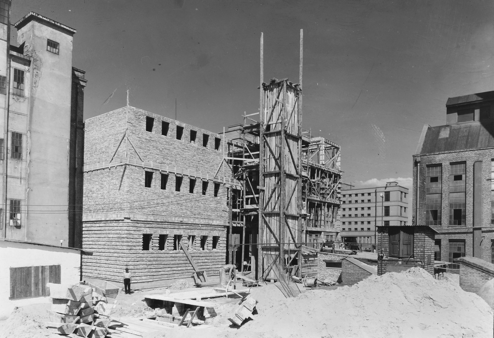 Hungary, Budapest IV., Váci út 77., Tungsram., 1950, UVATERV, Budapest, construction, Fortepan #91376