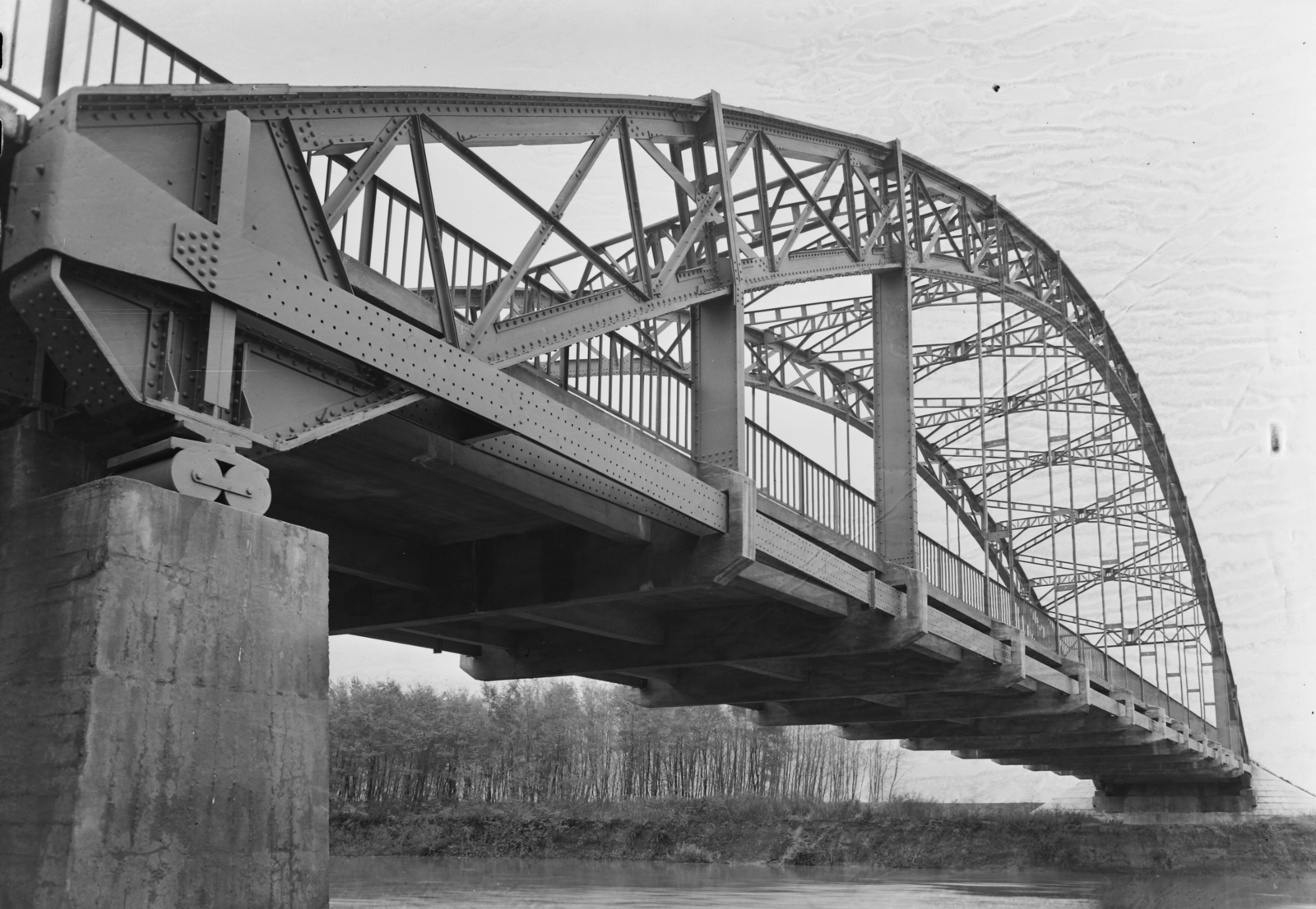 Hungary, Marcaltő, Rába-híd., 1950, UVATERV, bridge, Fortepan #91400