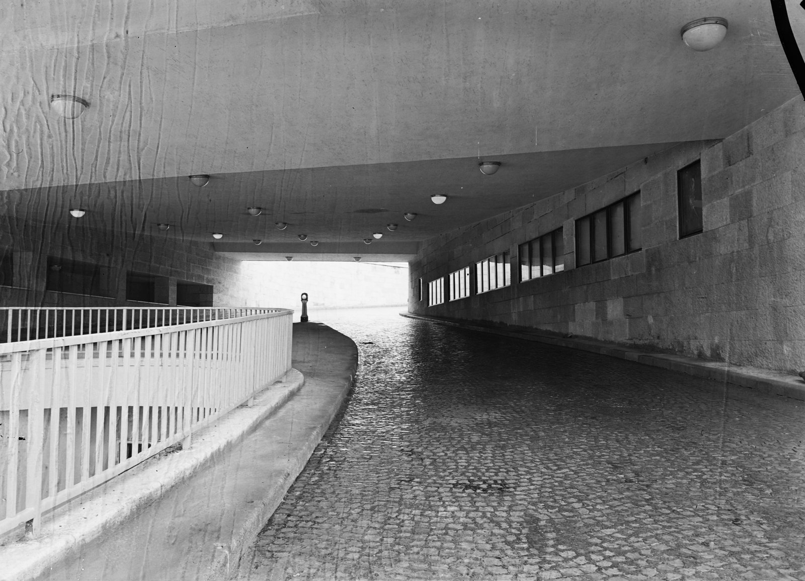 Hungary, Budapest, az Árpád (Sztálin) híd Margitszigetre vezető lehajtója., 1950, UVATERV, bridge, Fortepan #91402