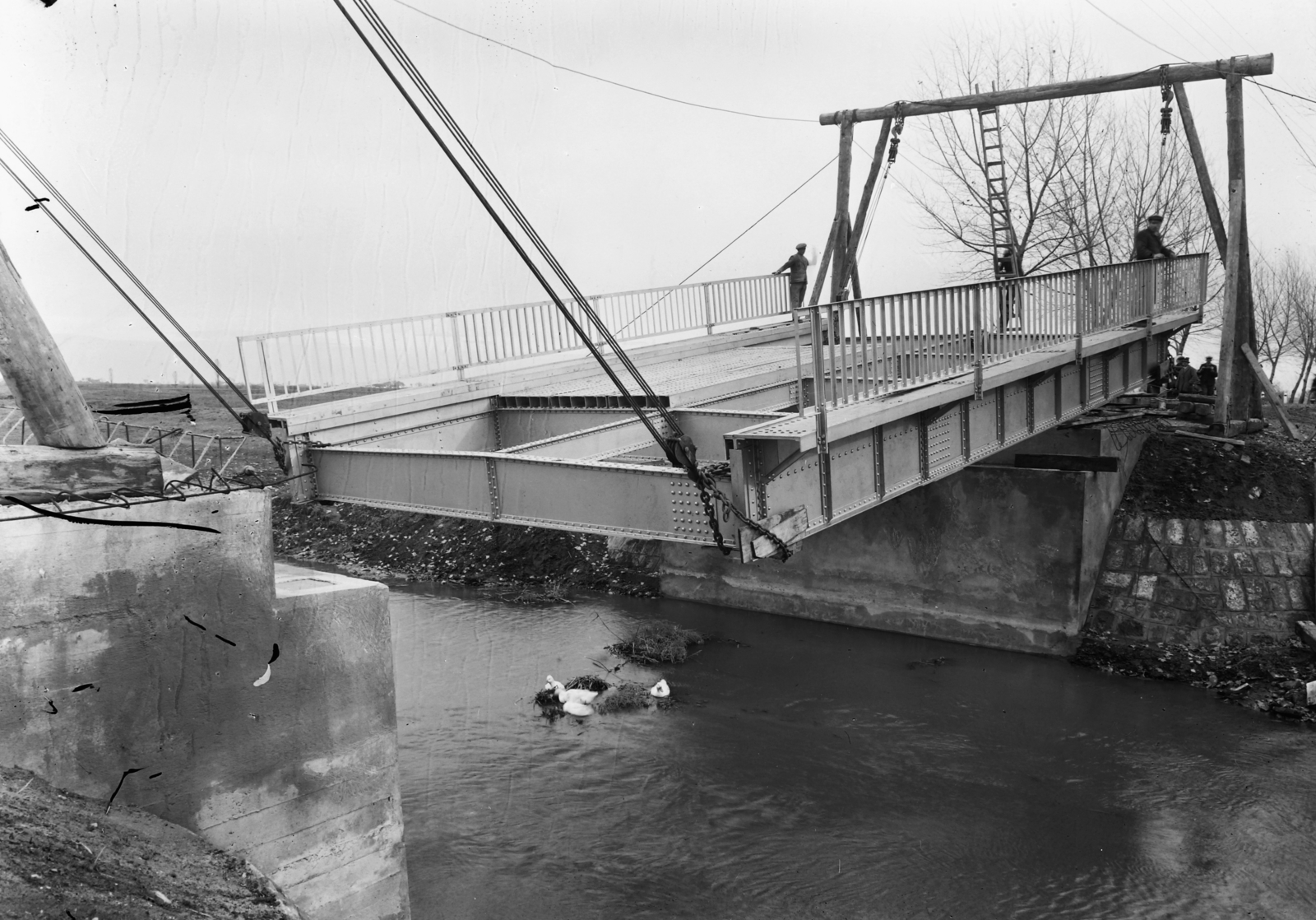 1950, UVATERV, bridge, bridge building, Fortepan #91409