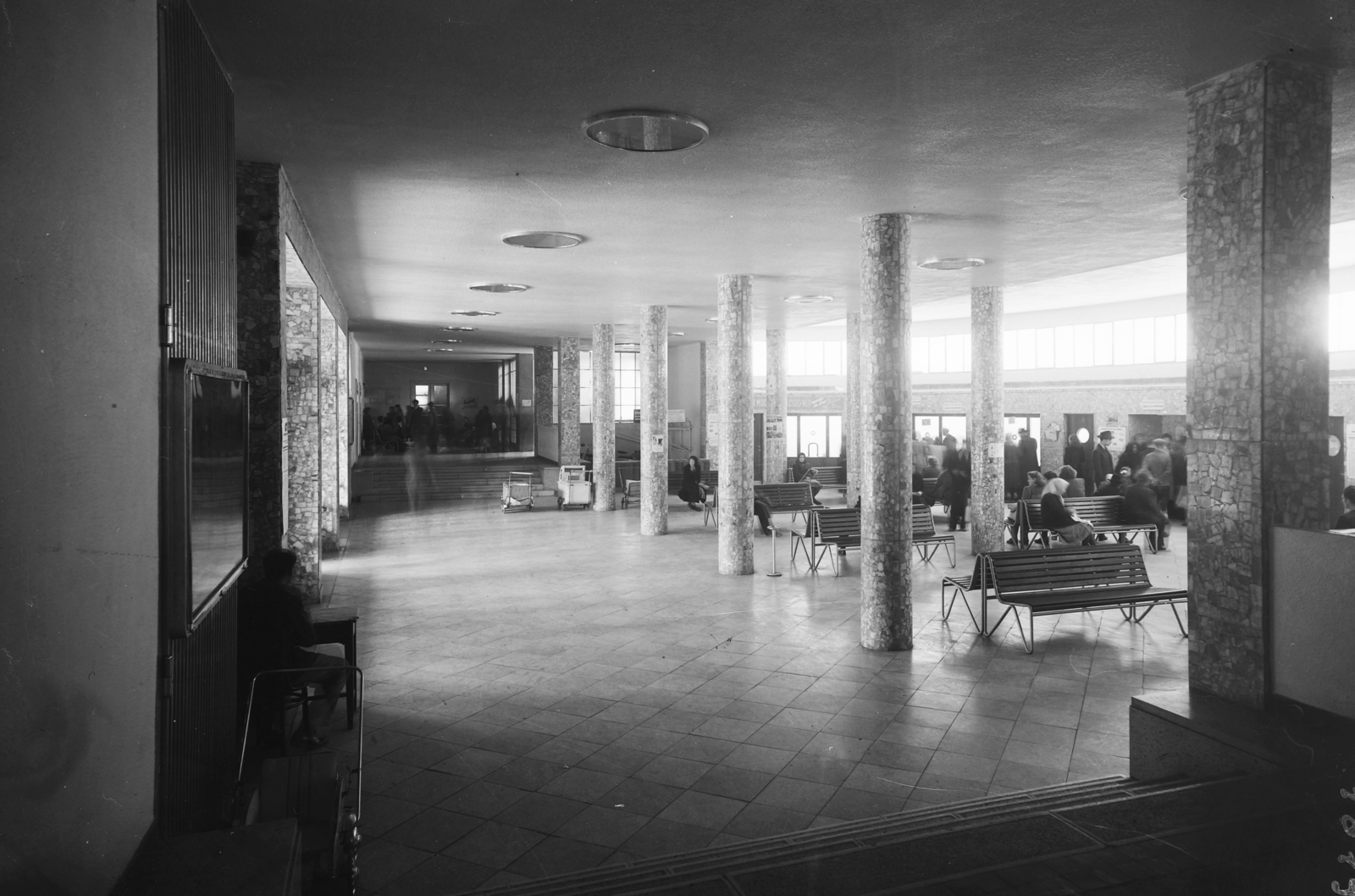 1949, UVATERV, bus terminal, Fortepan #91546