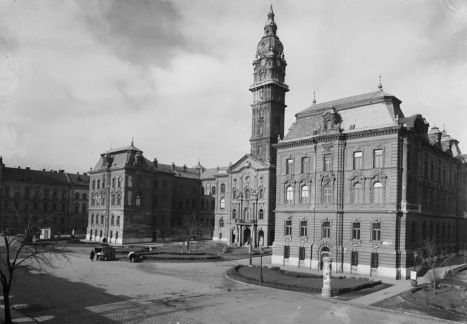 Hungary, Győr, Városháza., 1951, UVATERV, public building, Neo-Baroque-style, Jenő Hübner-design, Fortepan #91555