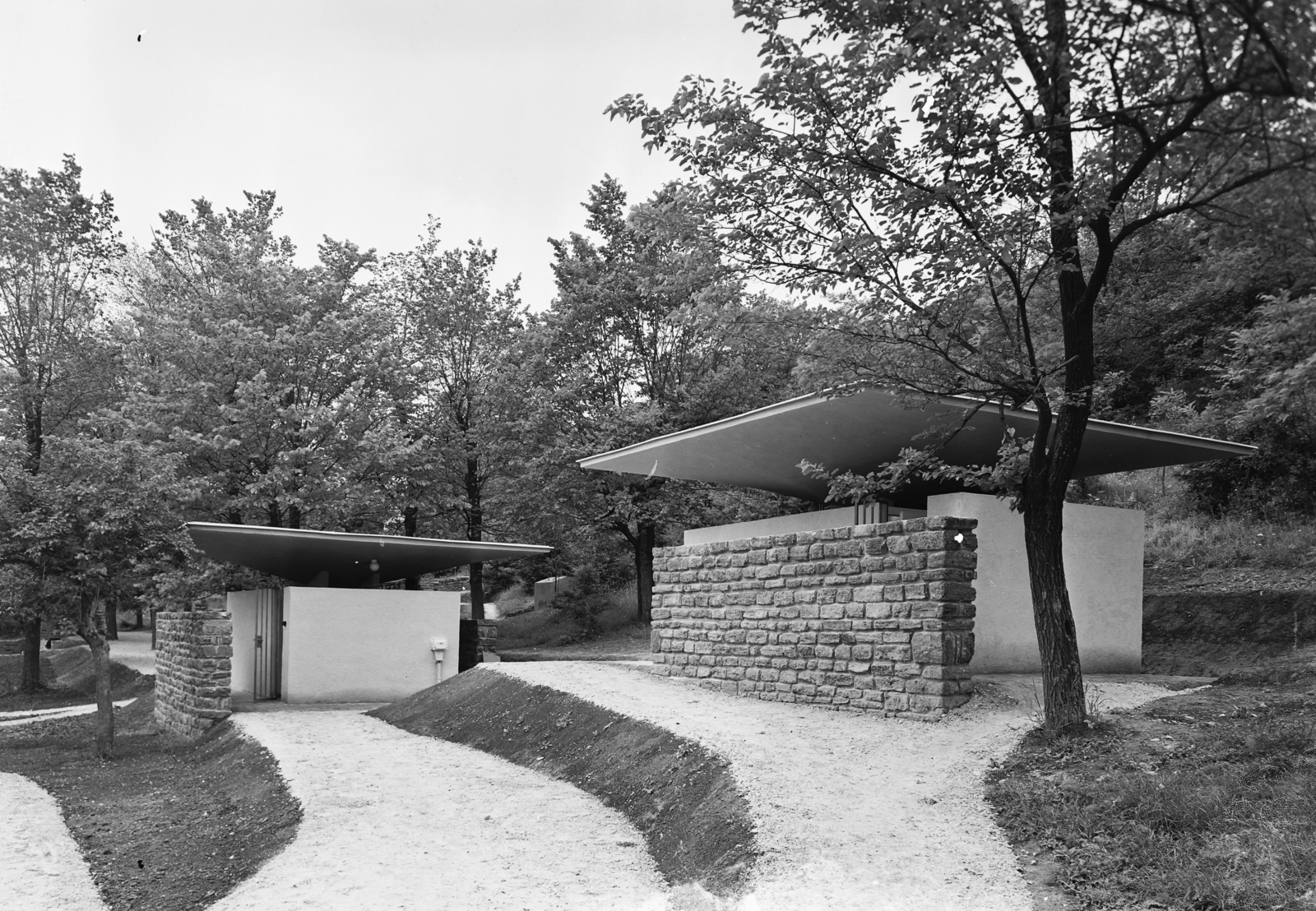 Magyarország,Balaton, Tihany, Motel., 1959, UVATERV, Fortepan #91706