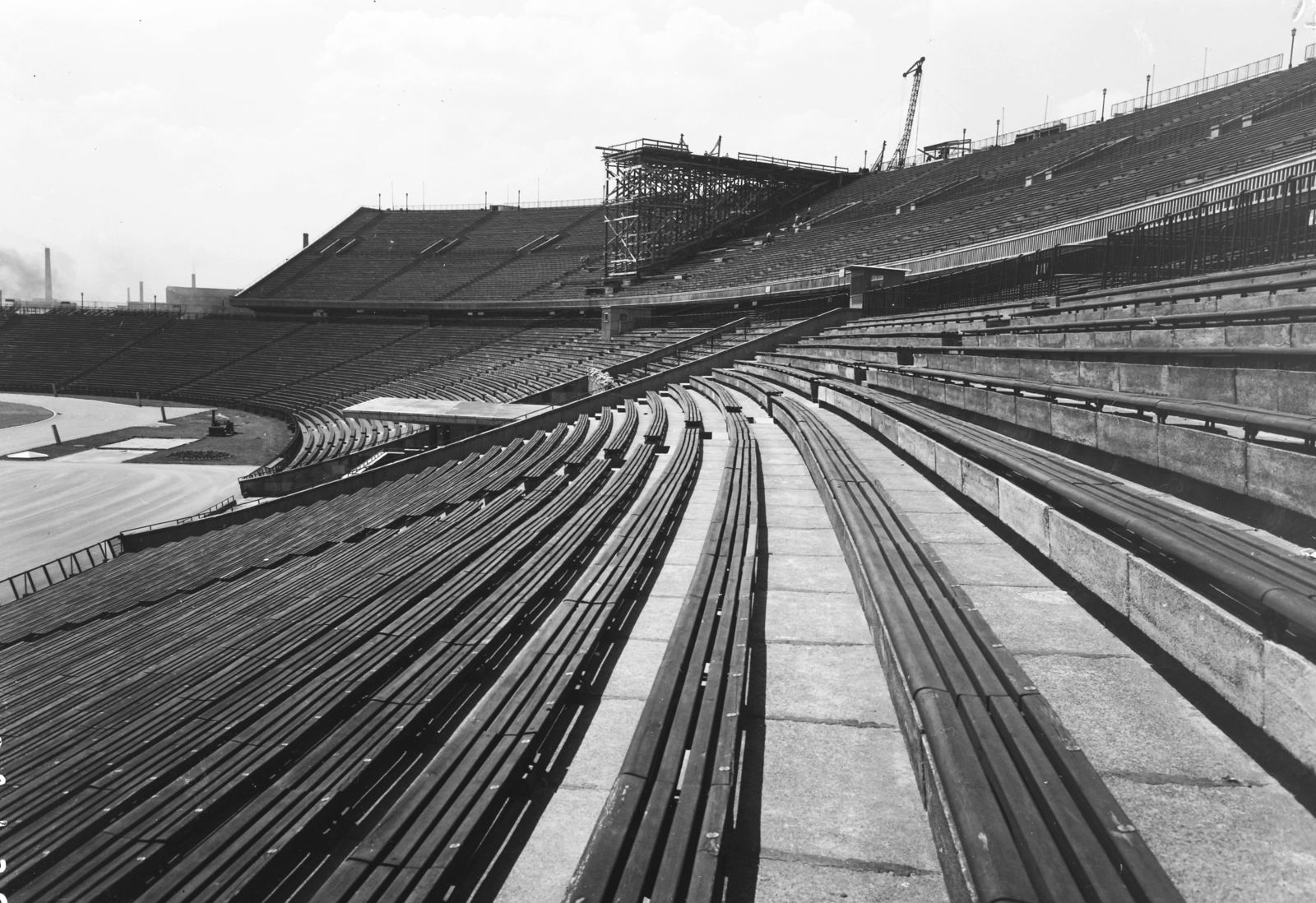 Hungary, Népstadion, Budapest XIV., 1960, UVATERV, construction, auditorium, Budapest, Fortepan #91714