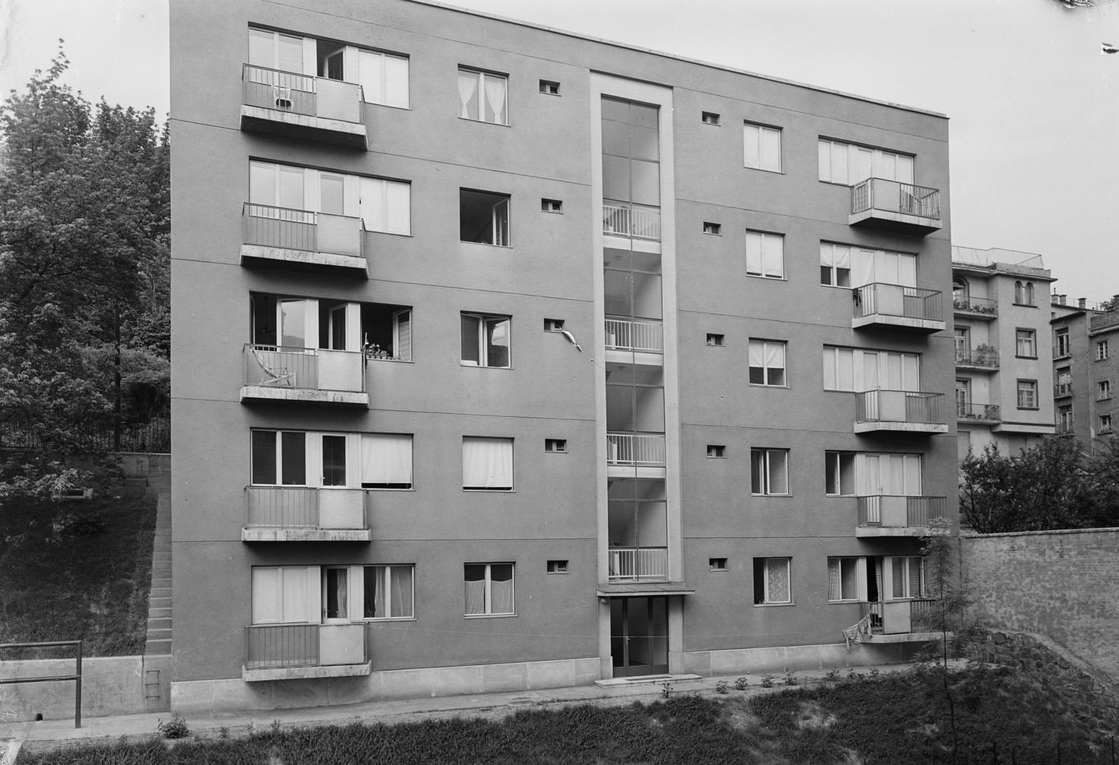 Magyarország, Budapest I., a Logodi utca 72. ház udvari frontja., 1960, UVATERV, Budapest, Fortepan #91753