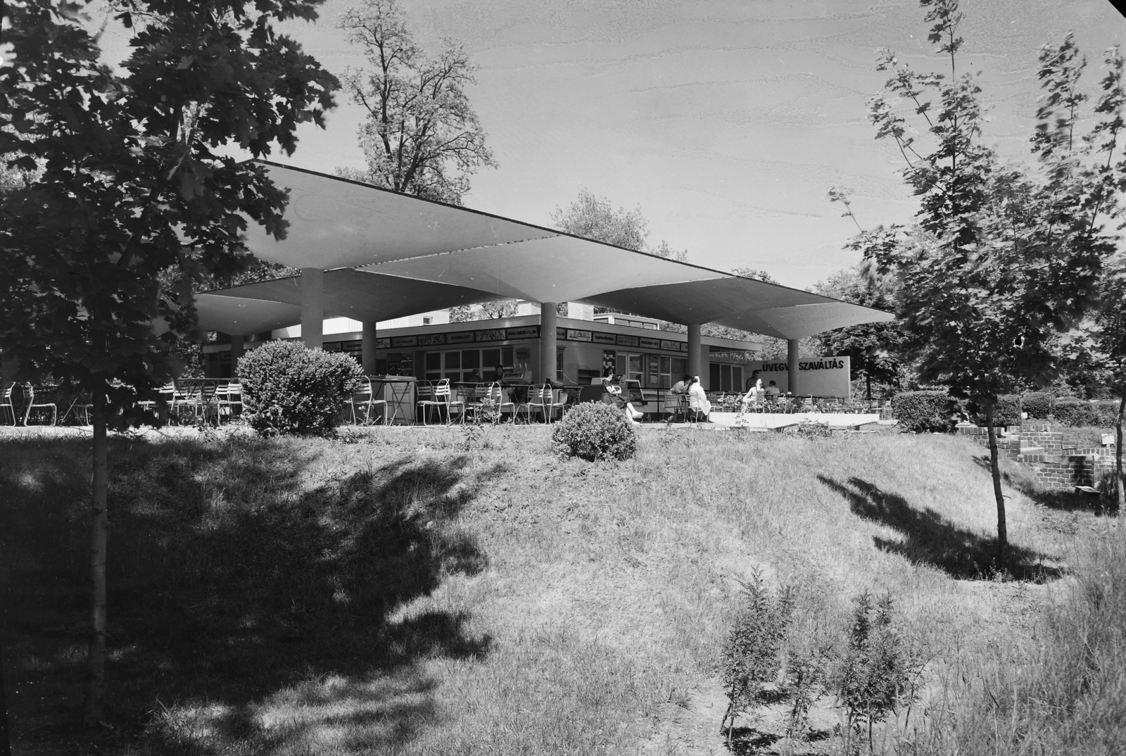 Hungary, Debrecen, Nagyerdei Strandfürdő., 1963, UVATERV, Fortepan #91829