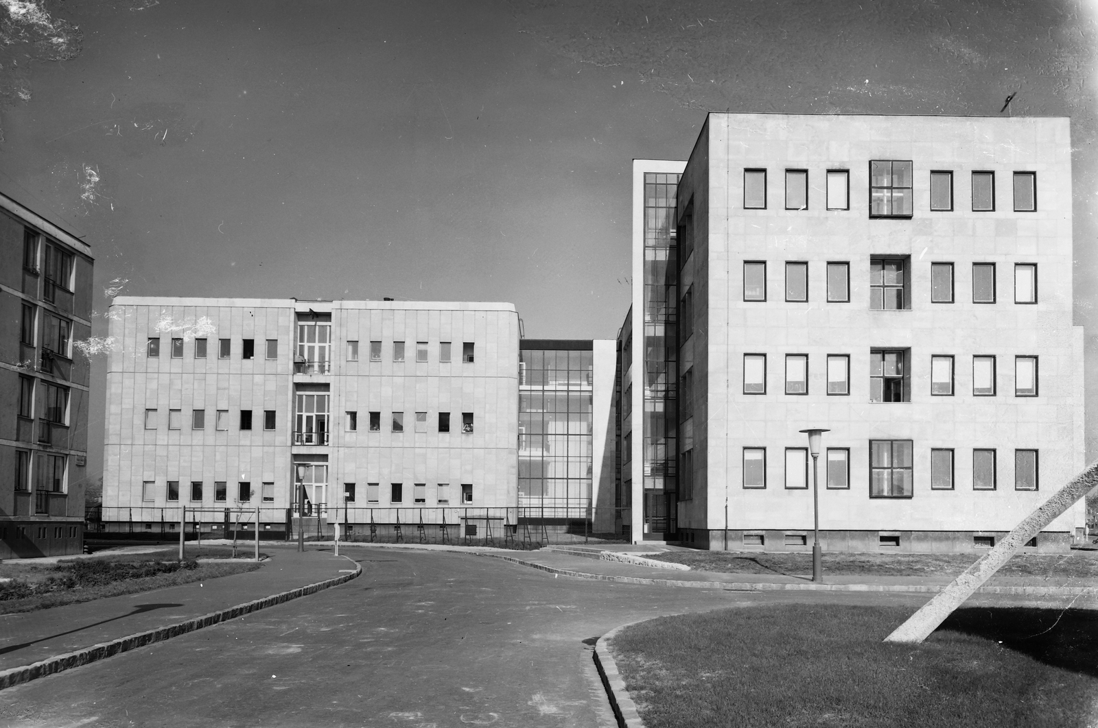 Magyarország, Budapest IX., Távíró utca 3-5., a Ferenc távbeszélőközpont épülete., 1963, UVATERV, Budapest, Fortepan #91851