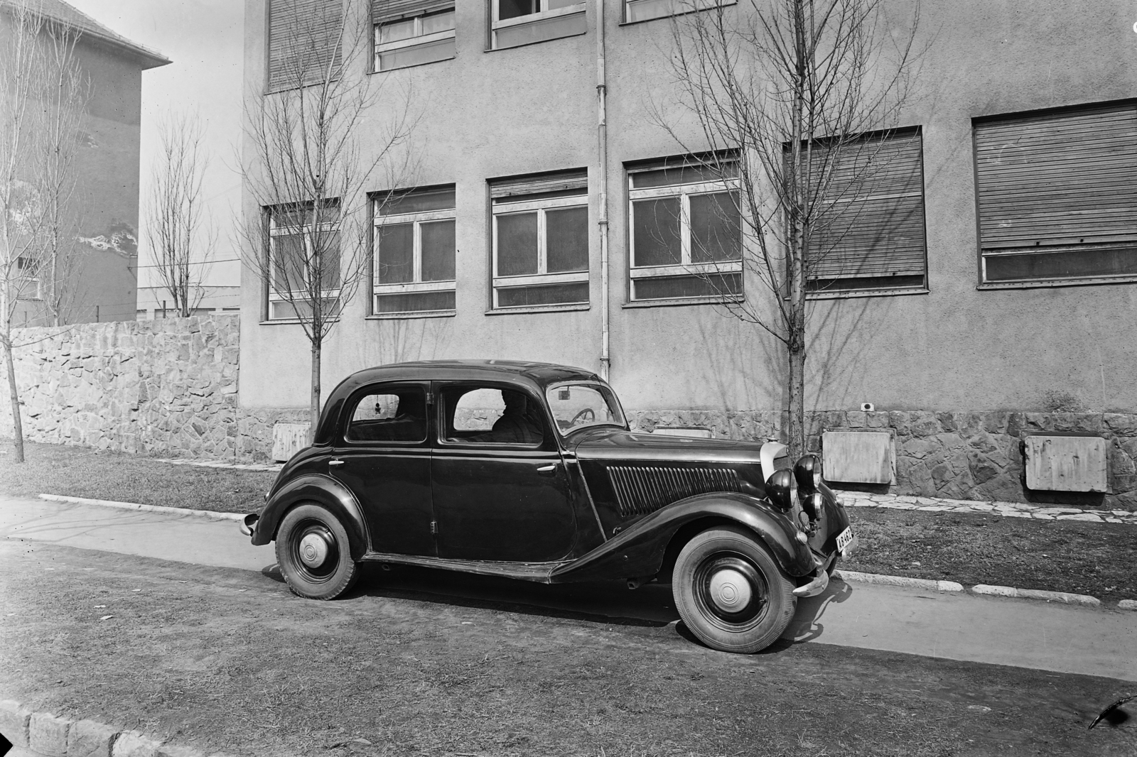 1957, UVATERV, German brand, Mercedes-brand, automobile, Mercedes-Benz 170V, number plate, Fortepan #91906