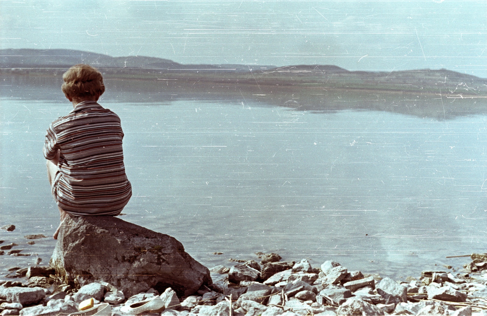 Magyarország,Balaton, Tihany, vízpart Sajkod közelében., 1961, Fortepan/Album001, színes, vízpart, poló, Fortepan #92123