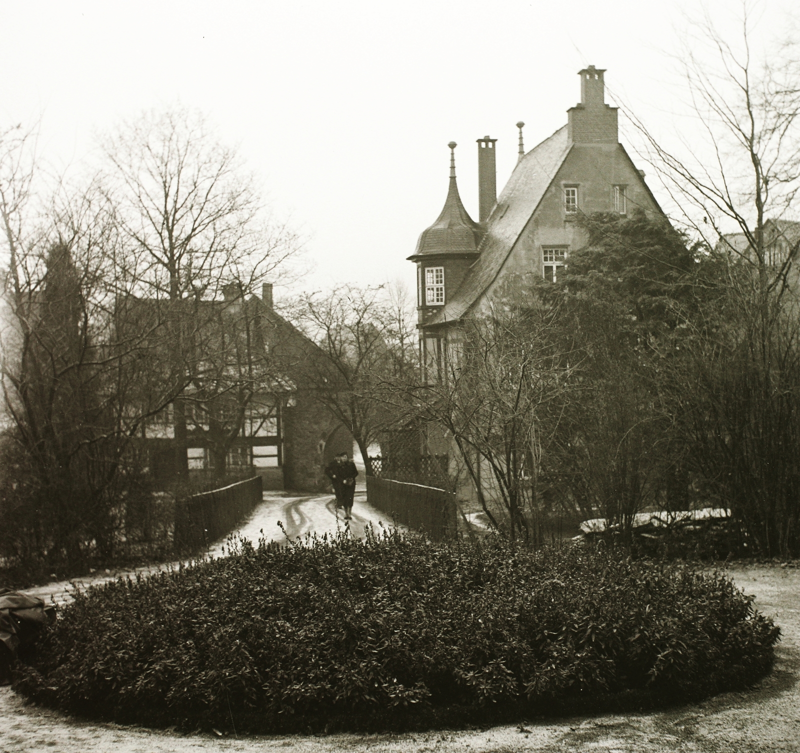 Germany, Goslar, a Frankenberg Kolostor kertje a bejárat felé nézve., 1939, Ebner, Fortepan #92207