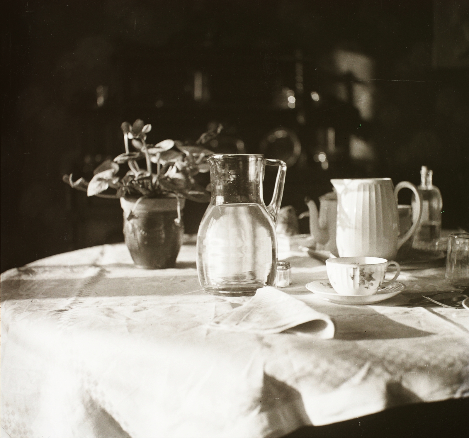 1939, Ebner, place, cup, glass, table, jug, Fortepan #92212
