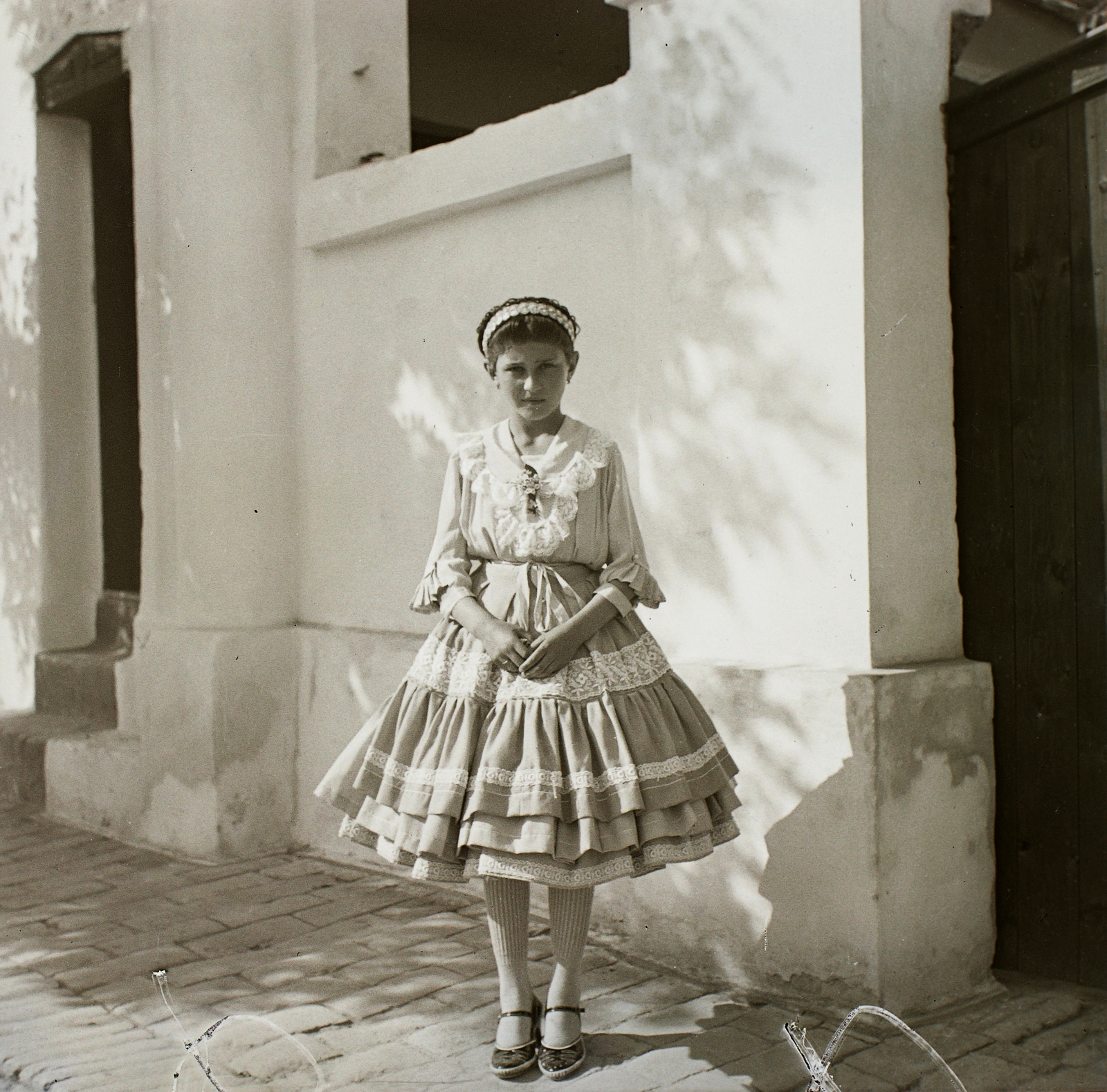 1939, Ebner, népviselet, portré, ünneplő ruha, Fortepan #92232