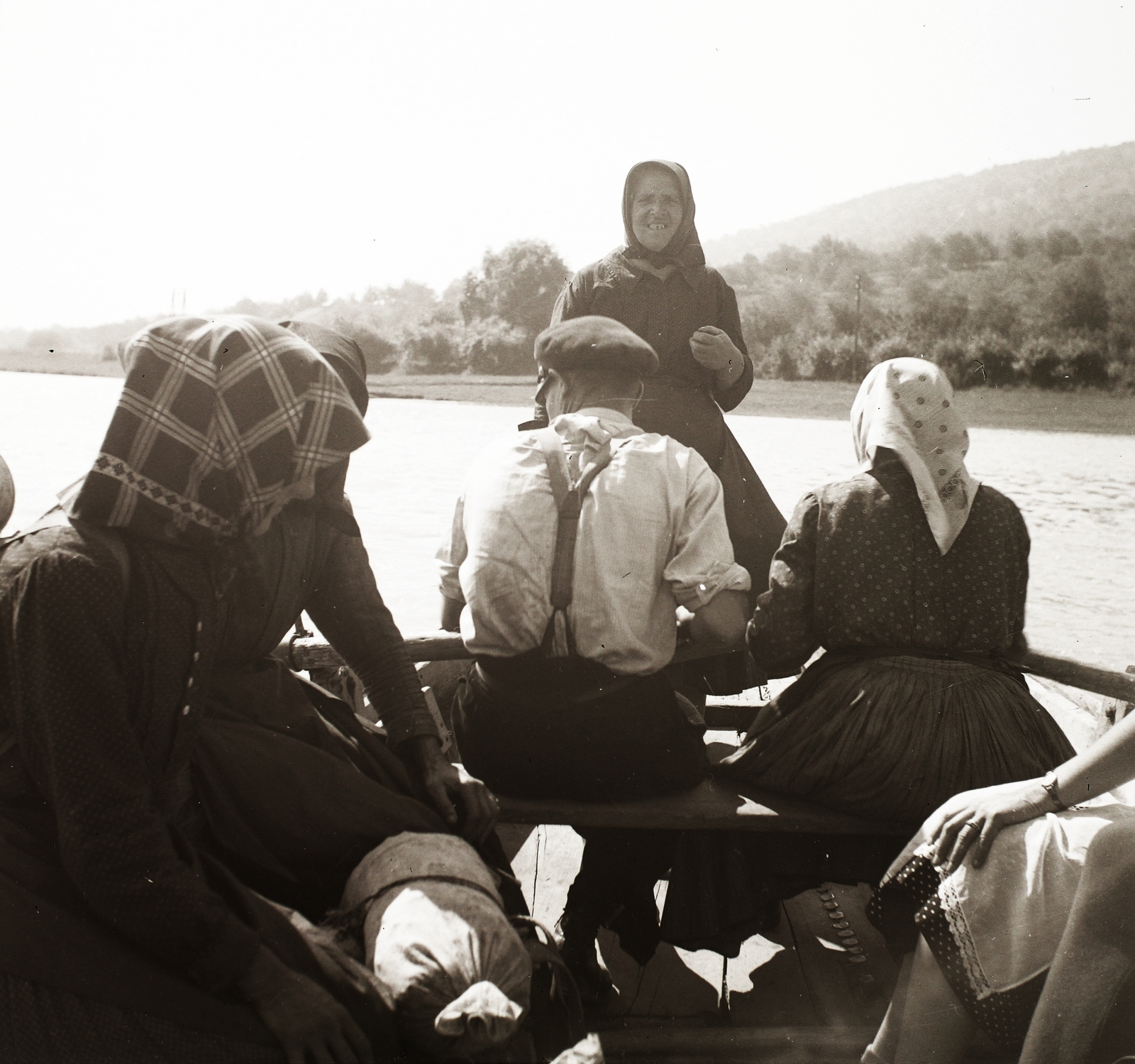 1940, Ebner, headscarf, Fortepan #92313
