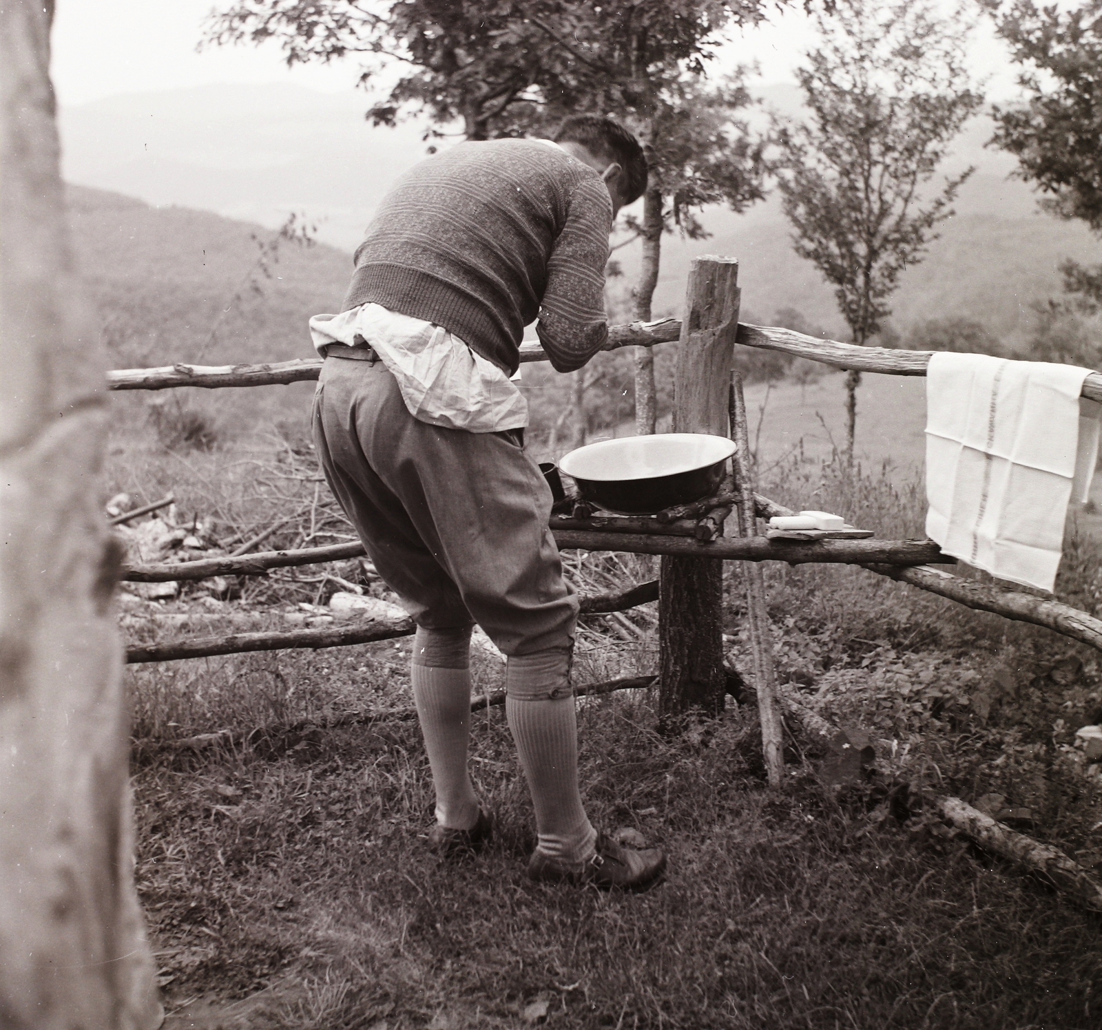 1941, Ebner, washbasin, Fortepan #92361