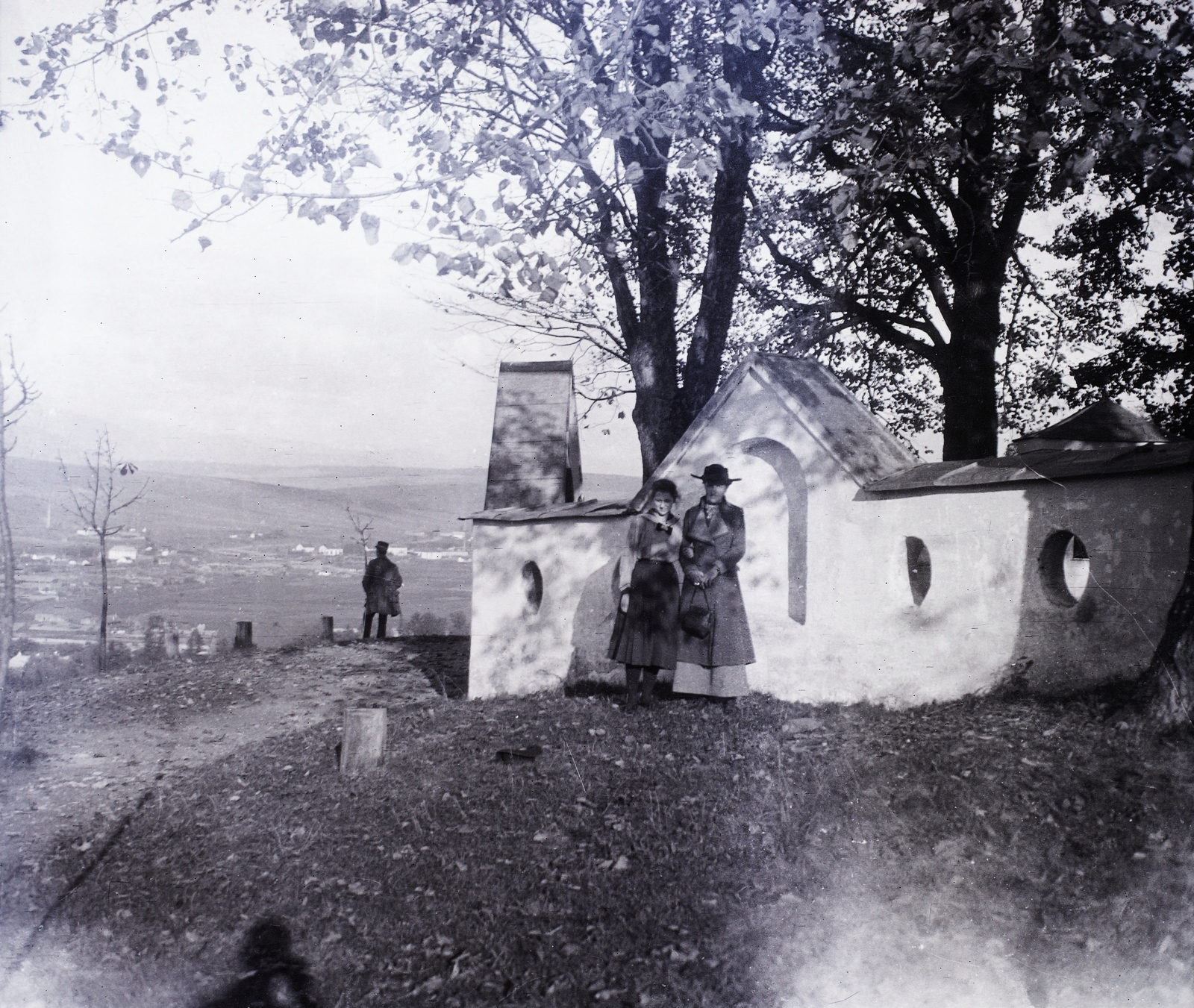 Slovakia, Banská Bystrica, Urpin-hegy, Kálvária., 1915, Ebner, fashion, church, Fortepan #92429