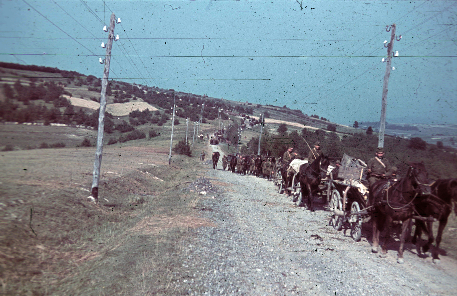 Romania,Transylvania, Észak-Erdély, a felvétel a magyar csapatok bevonulása idején készült., 1940, Fortepan, colorful, chariot, second World War, soldier, Fortepan #92548