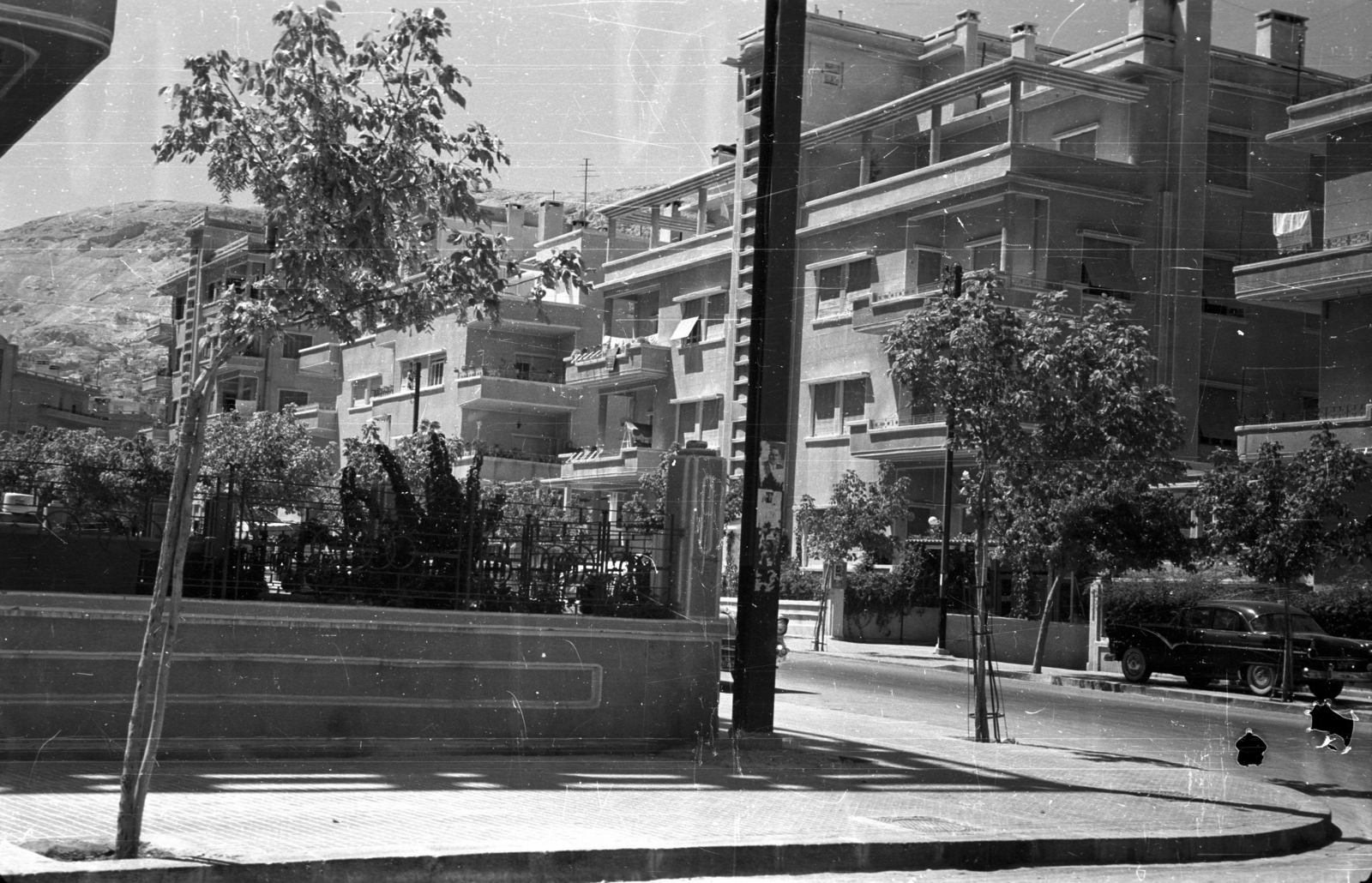 Syria, Damascus, Mustafa El-Chihaby út a Zaki Al-Arsuzi utcából nézve., 1959, G K, street view, Fortepan #92790