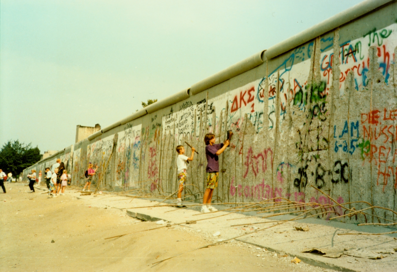 1990, Gesler Péter, colorful, Berlin Wall, Fortepan #92876