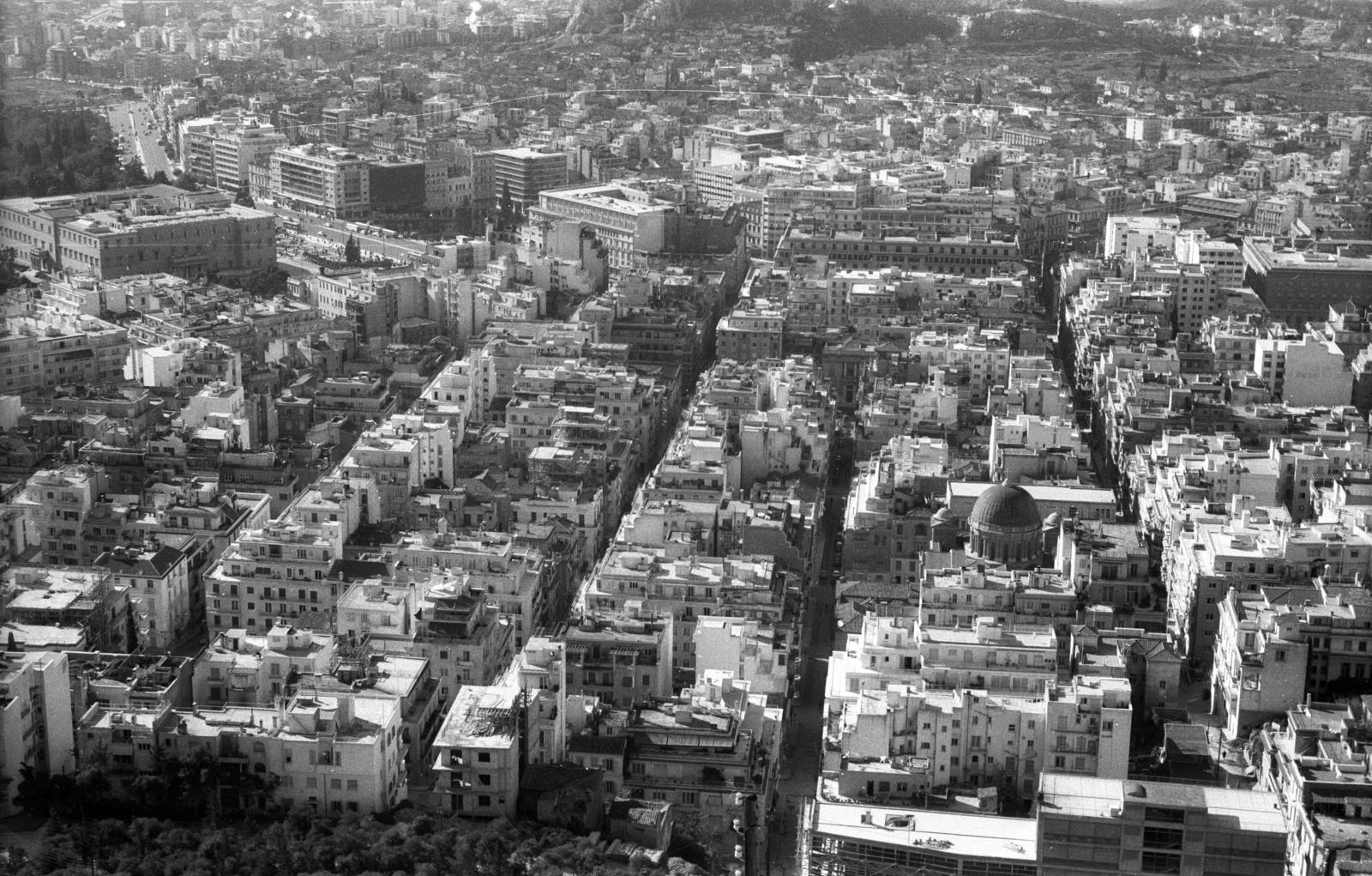 Greece, Athens, a város látképe a Likavitosz (Lükabéttosz)-dombról., 1964, Holenár Csaba és Edina, picture, bird's eye view, Fortepan #93053