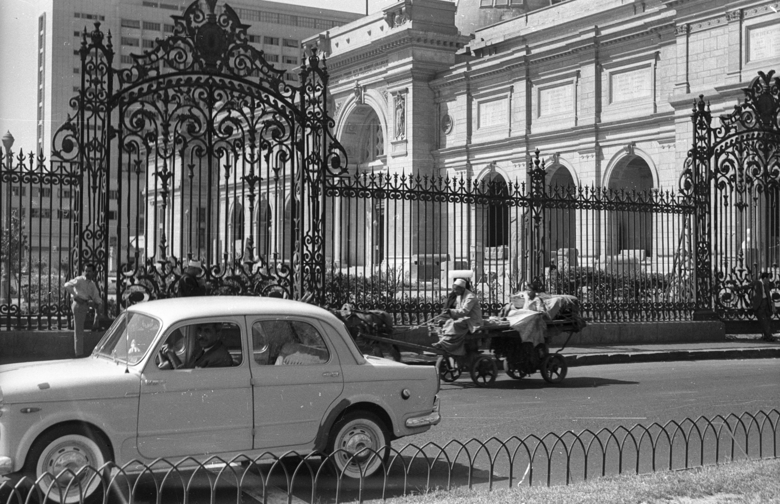 Egypt, Cairo, Meret Basha út, Egyiptomi Régiségek Múzeuma., 1962, Inkey Tibor, museum, Neoclassical architecture, Marcel Dourgnon-design, Fortepan #93210