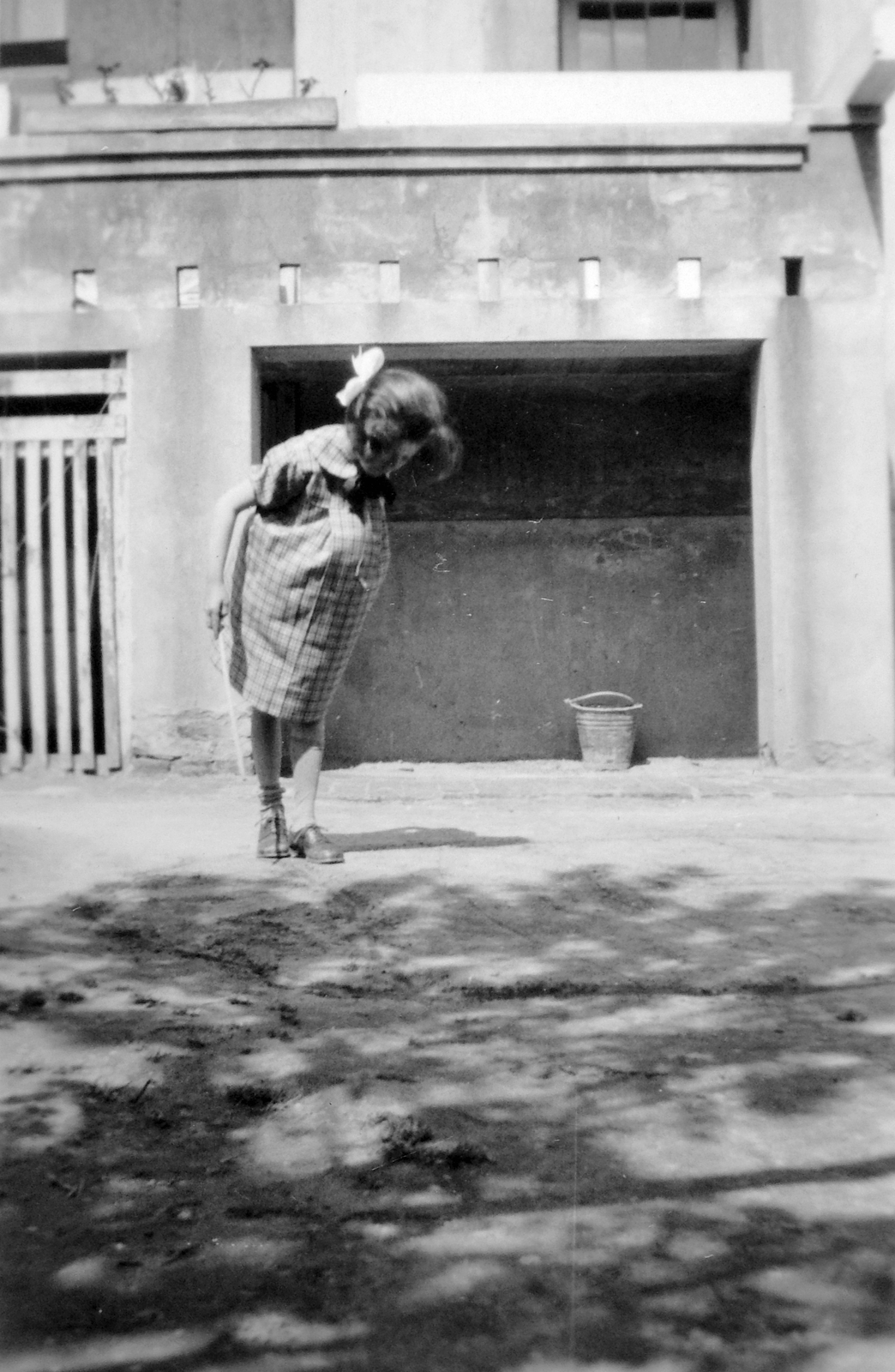 1923, Fortepan, yard, girl, summer, ribbon, kid, Fortepan #9323