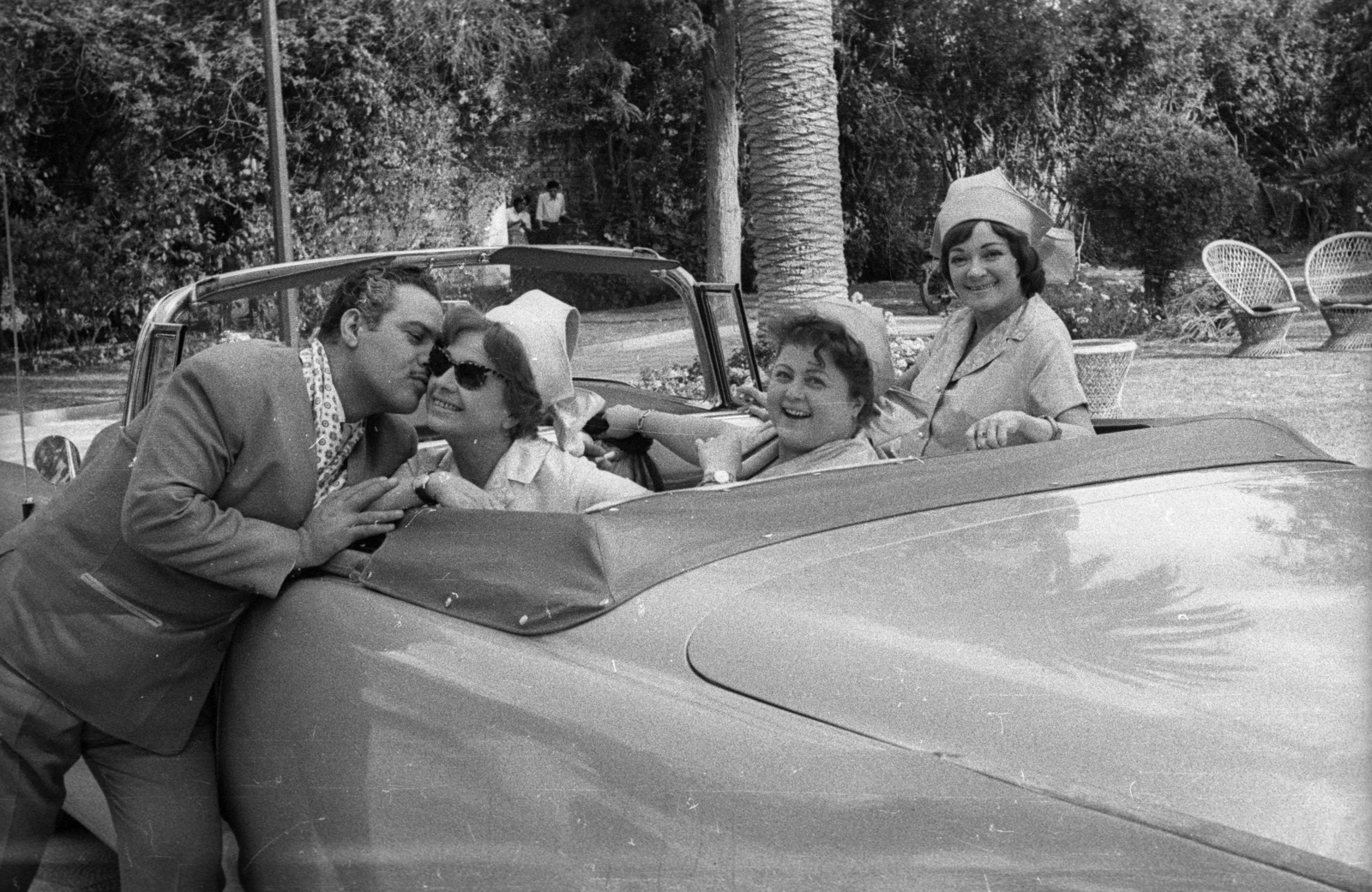 Egypt, Mezey Mária, Fónay Márta, Kiss Manyi színművésznők. A felvétel az Egyiptomi történet című film forgatásakor készült., 1962, Inkey Tibor, celebrity, Fortepan #93265