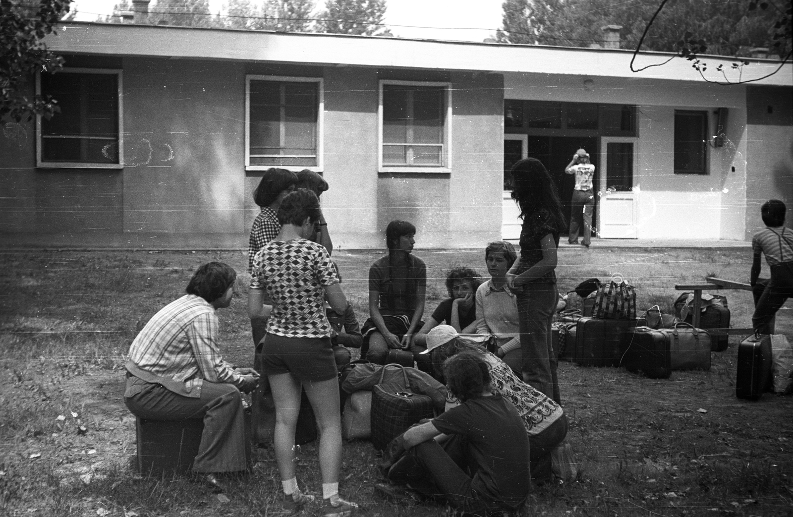 1977, Kádár Iván, excursion, suitcase, engineering camp, Fortepan #93344