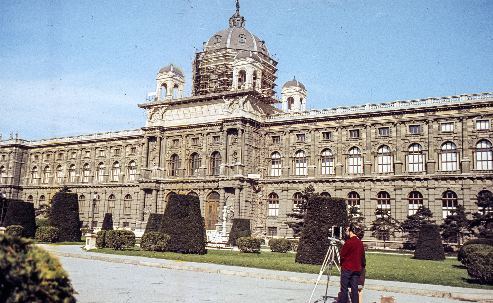 Austria, Vienna, Maria Theresien Platz, Naturhistorisches Museum., 1967, LHM, colorful, museum, Gottfried Semper-design, Karl Freiherr von Hasenauer-design, Fortepan #93507