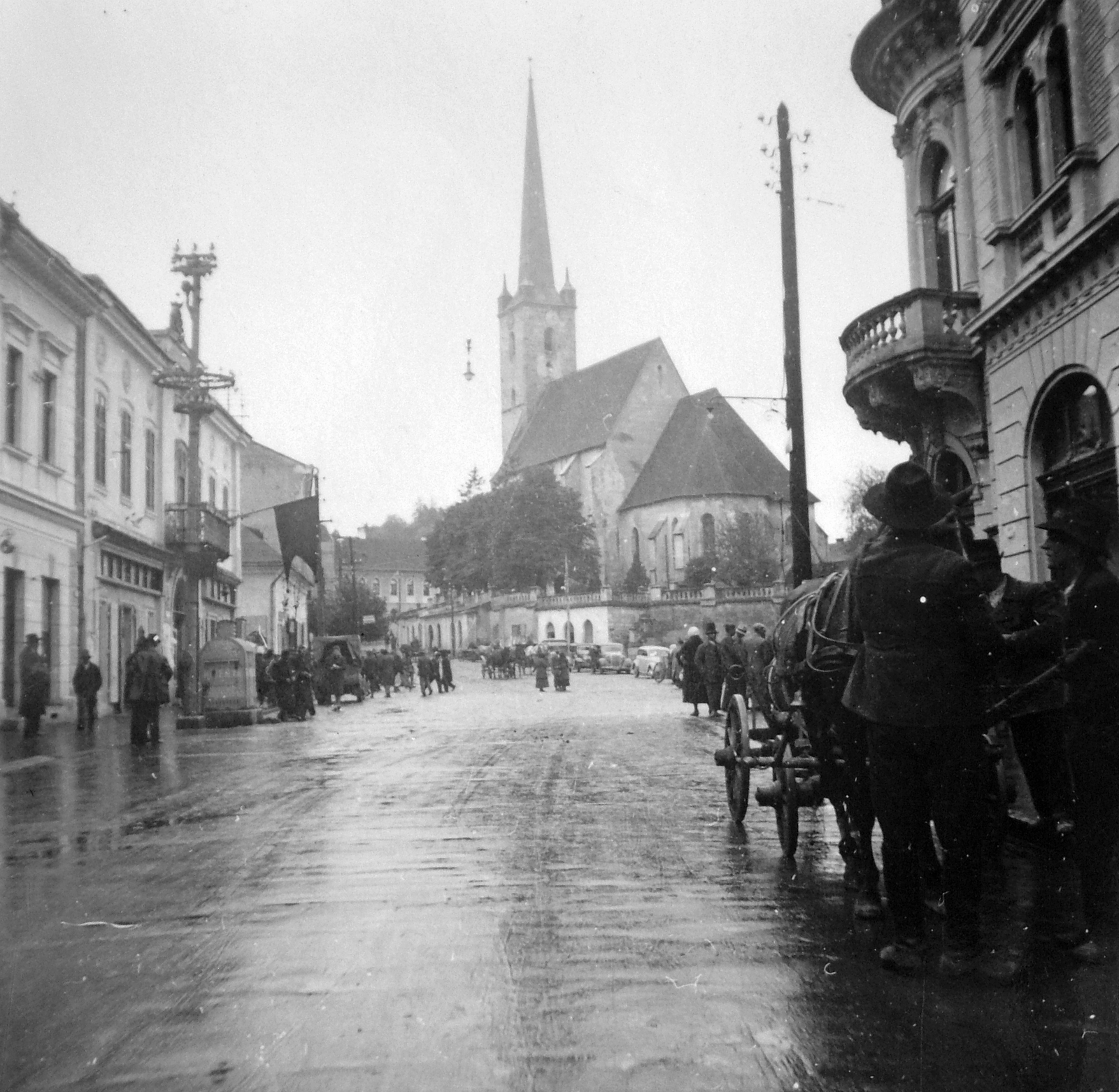 Romania,Transylvania, Dej, református templom., 1940, Fortepan, church, Fortepan #9367