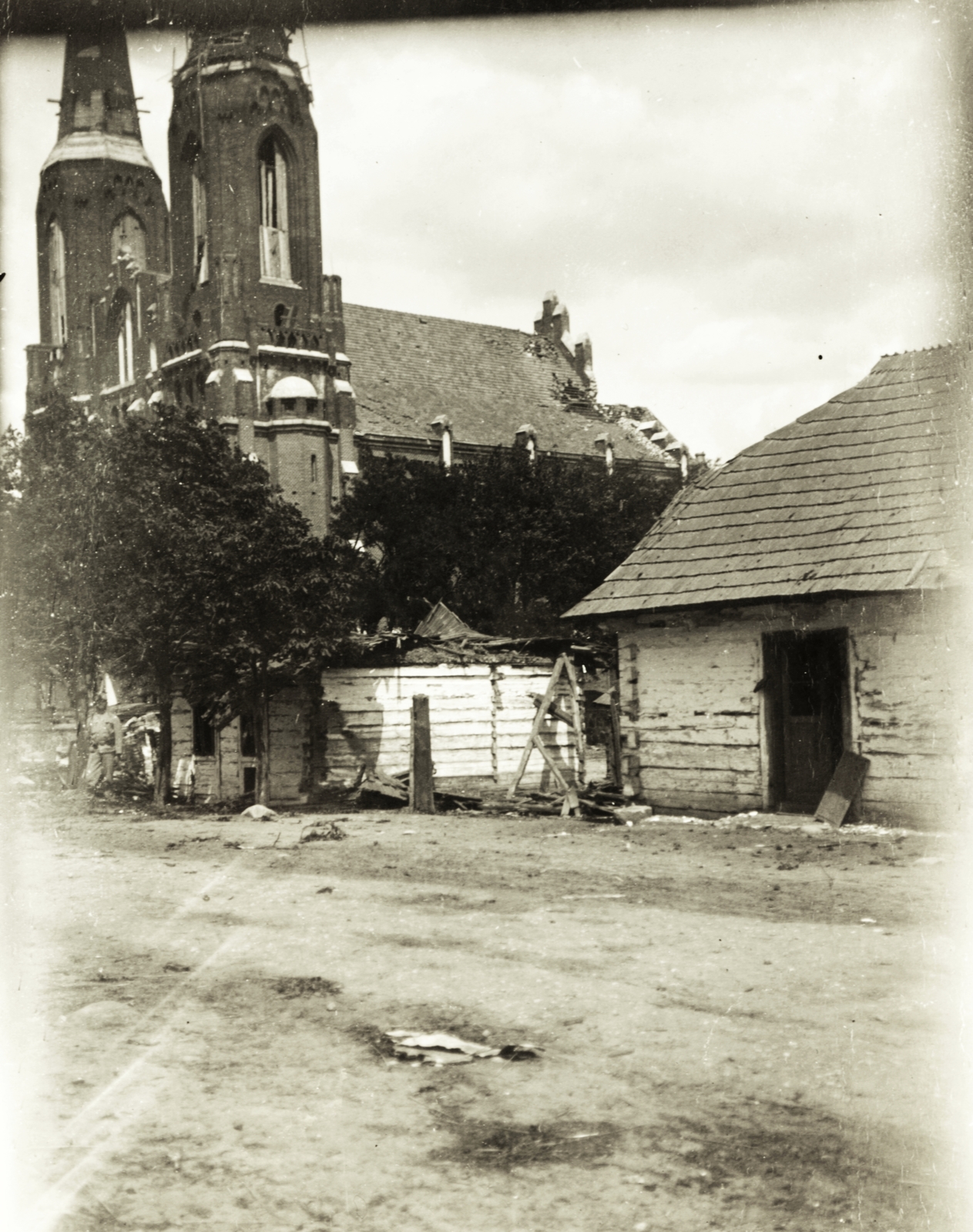 Poland, Odrzywół, Szent Hedvig és Szent Szaniszló-templom (Kościół św. Jadwigi i św. Stanisława)., 1914, Madaras Jenő, First World War, church, Fortepan #93722