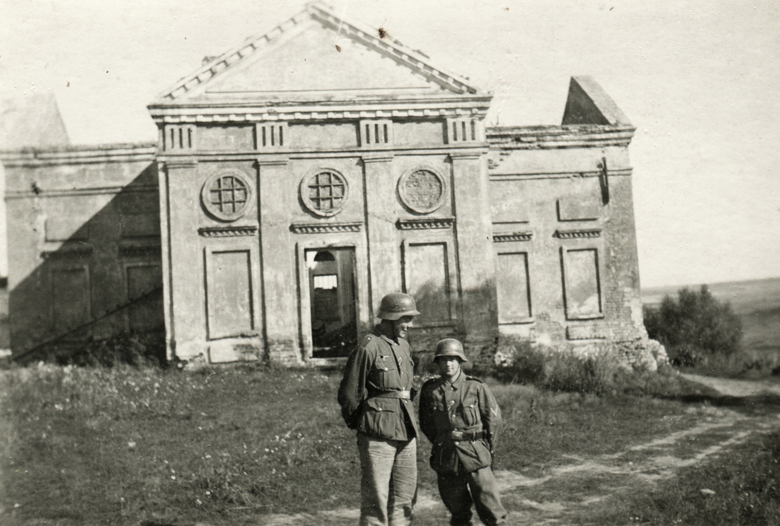 1942, Mihályi Balázs, templom, második világháború, rohamsisak, német katona, Fortepan #93769