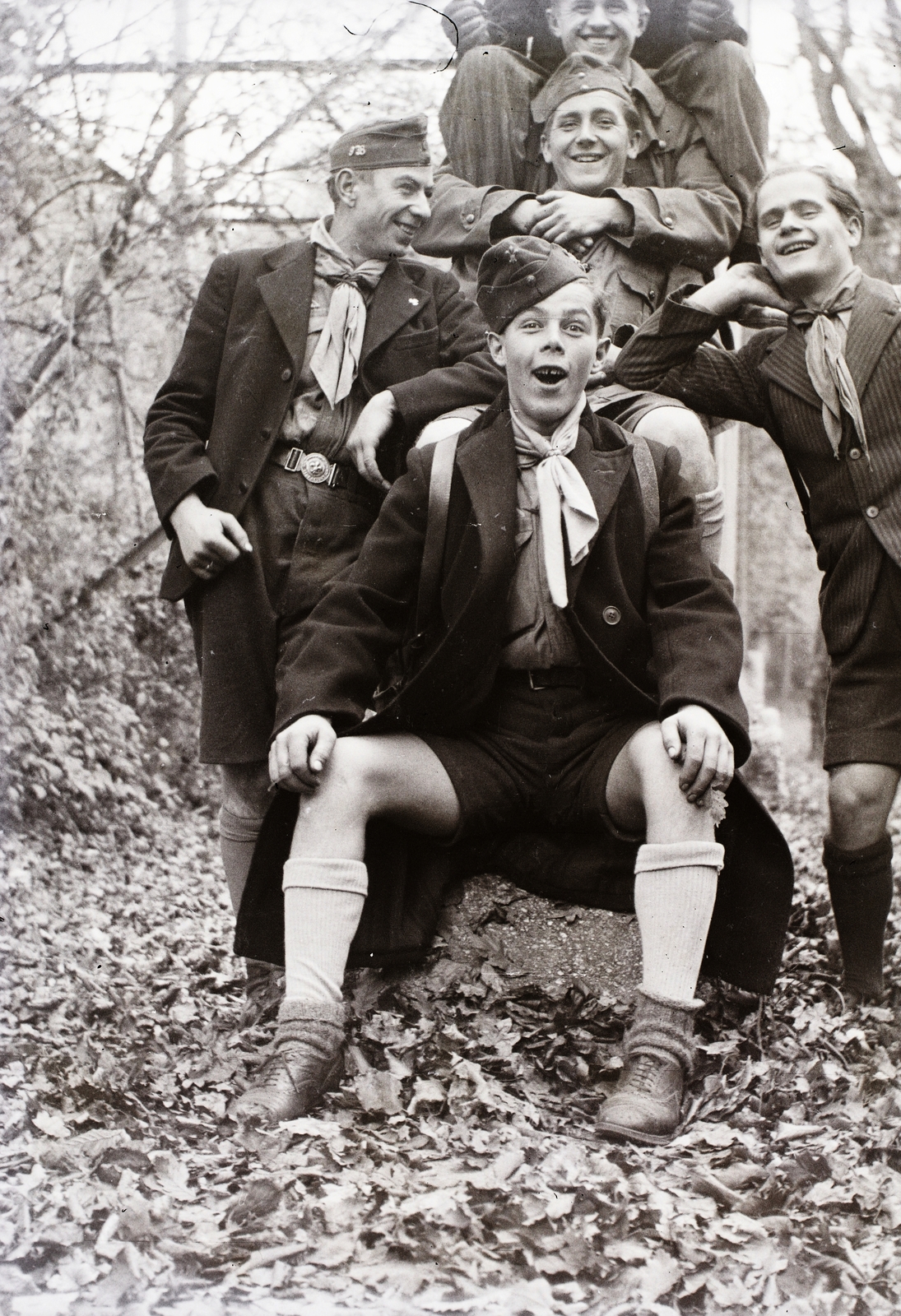 1938, Pálfi András, tableau, scouting, Fortepan #93925