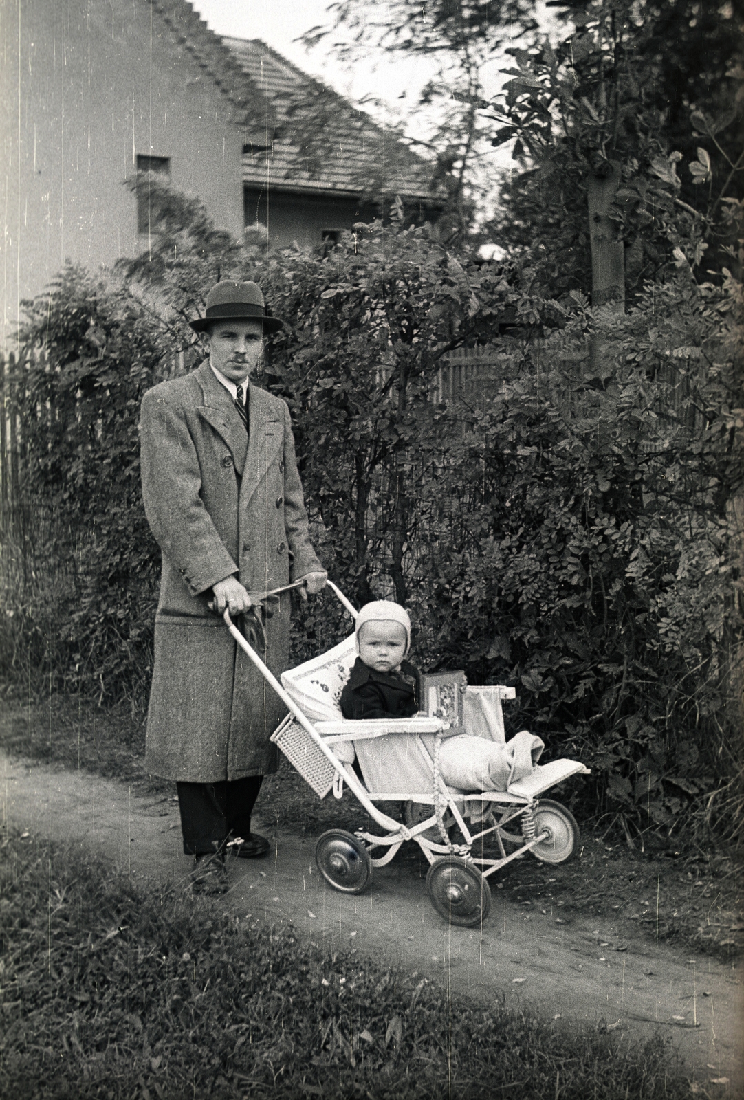 1943, Pálfi András, babakocsi, Fortepan #93997