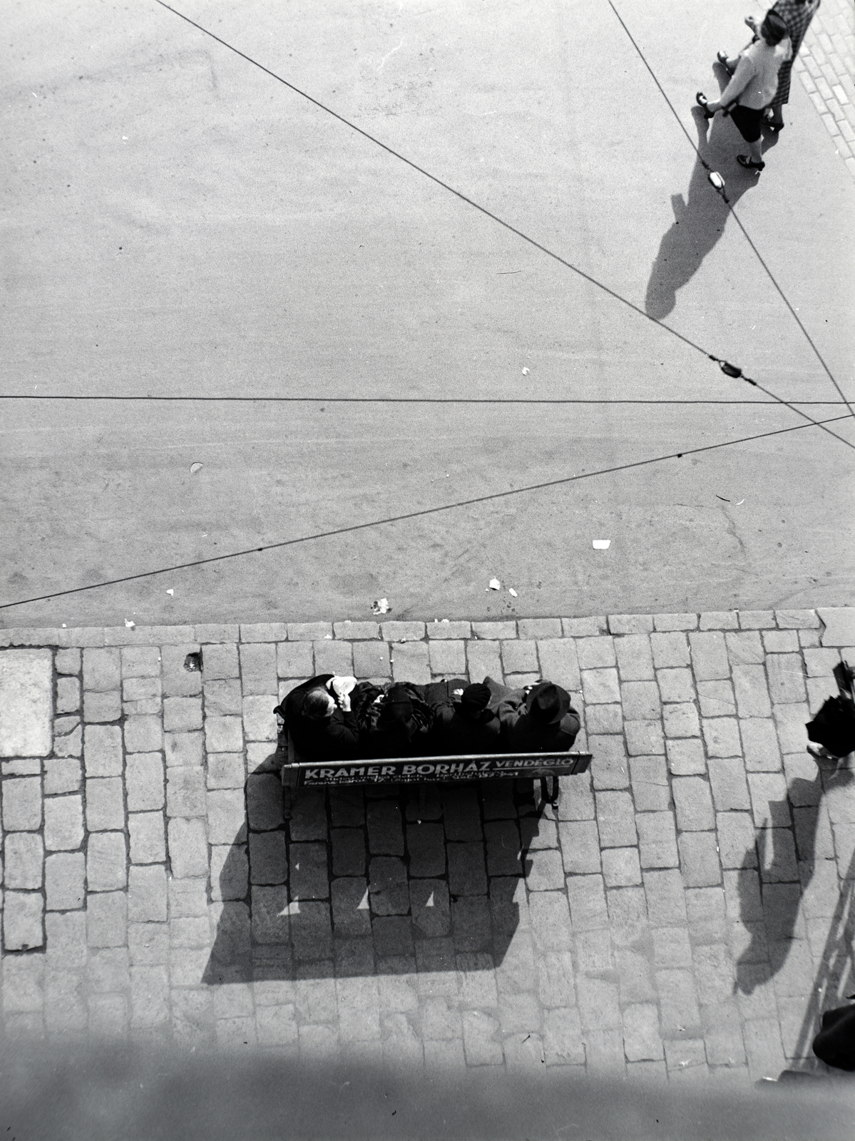 Hungary, Budapest IX., Mester utca és a Ferenc körút találkozása., 1940, Vaskapu utca, Budapest, bird's eye view, Fortepan #94382