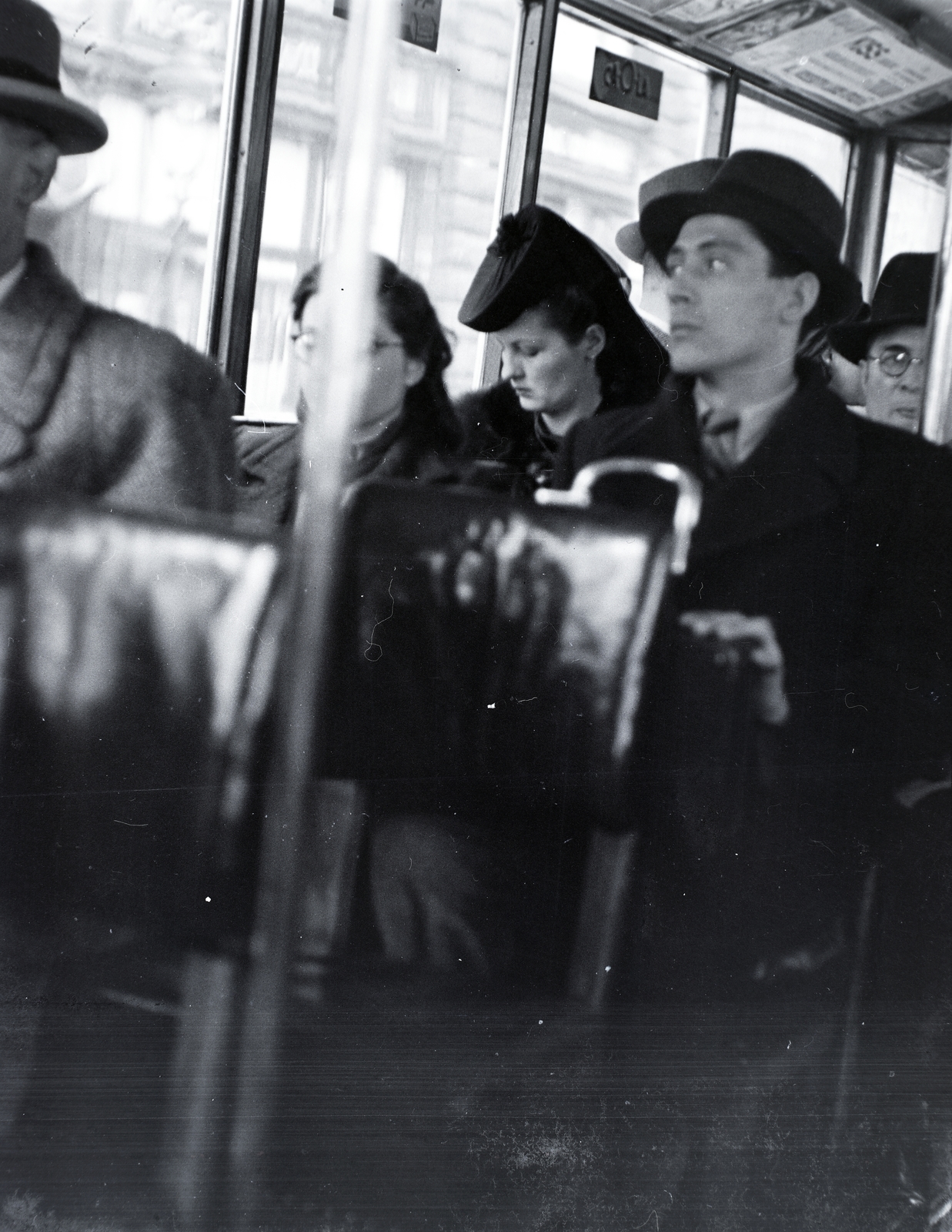 Hungary, Budapest, 1942, Vaskapu utca, bus, Fortepan #94384