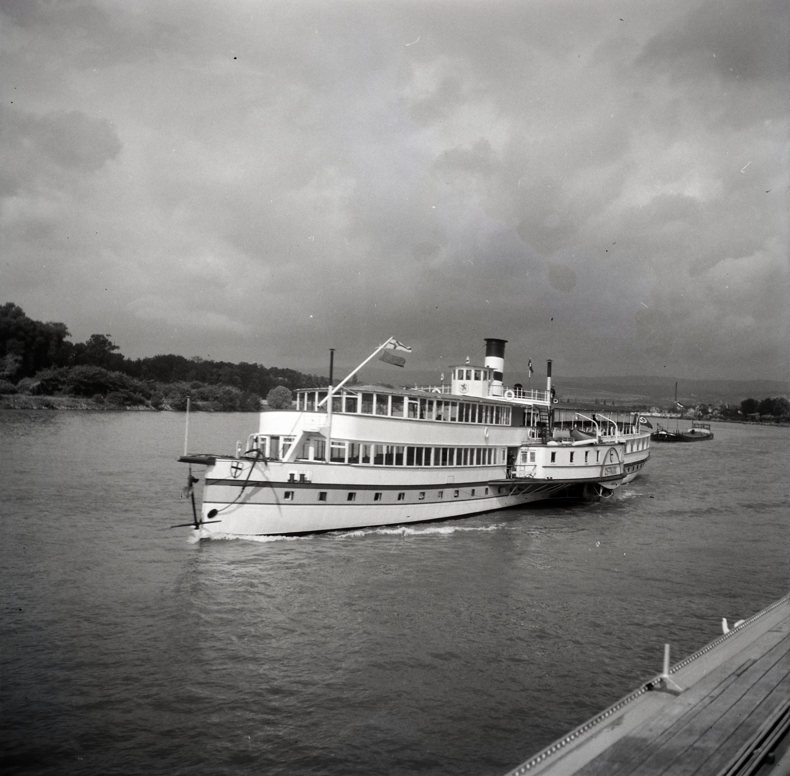 Germany, az Ostmark oldalkerekes gőzhajó a Rajnán., 1937, Lőrincze Judit, steamboat, Fortepan #94518