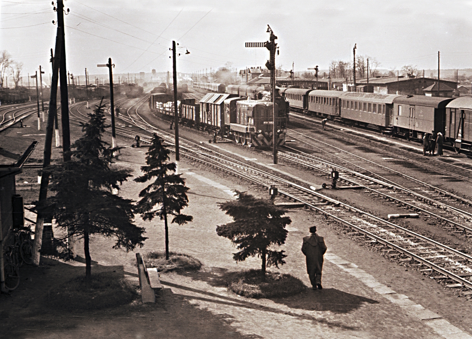 Magyarország, Dombóvár, vasútállomás., 1959, Erky-Nagy Tibor, Fortepan #94601