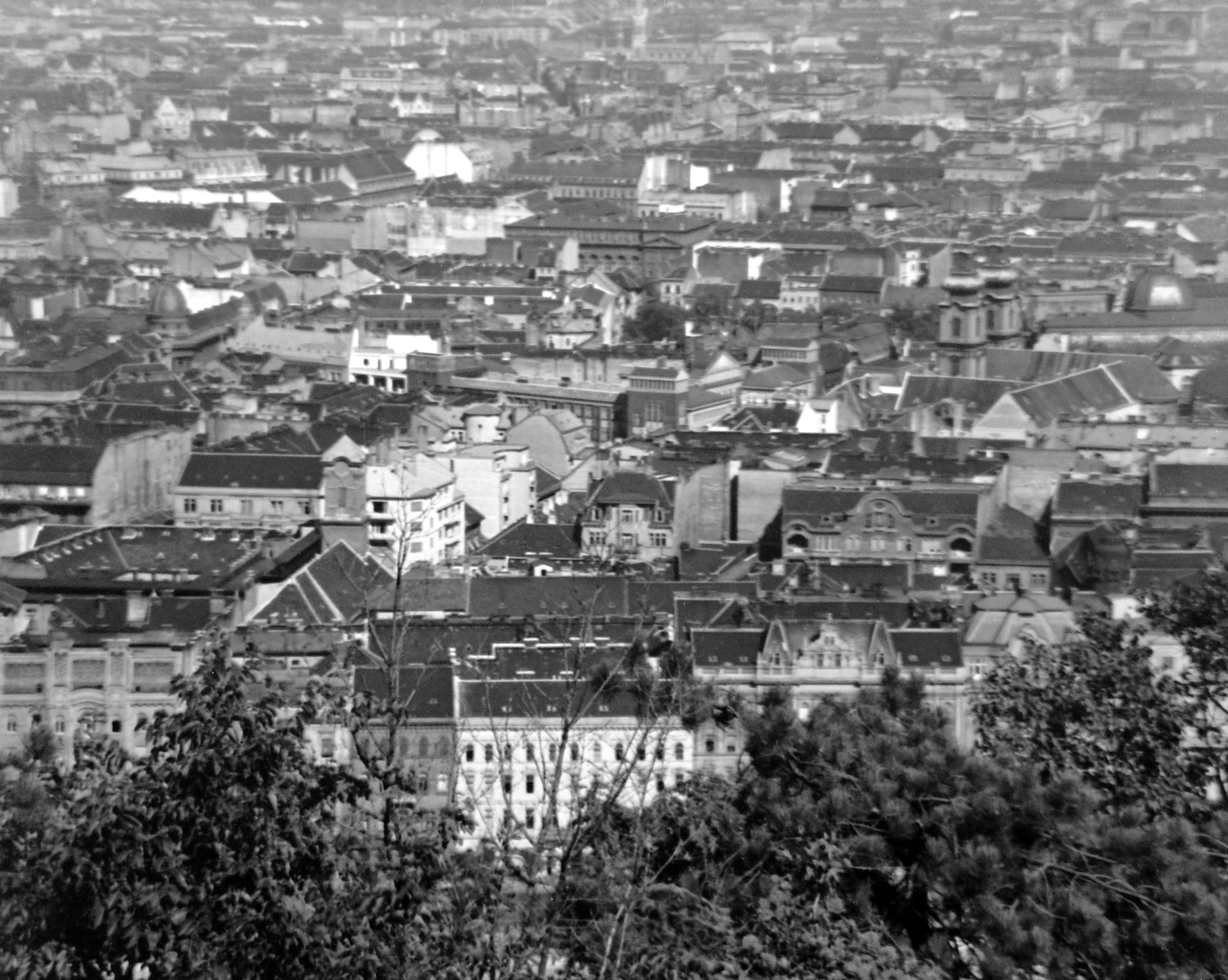 Hungary, Budapest V., Belváros a Gellérthegyről nézve, elöl a Belgrád (Ferenc József) rakpart házai., 1938, Fortepan, roof, Budapest, Fortepan #9490