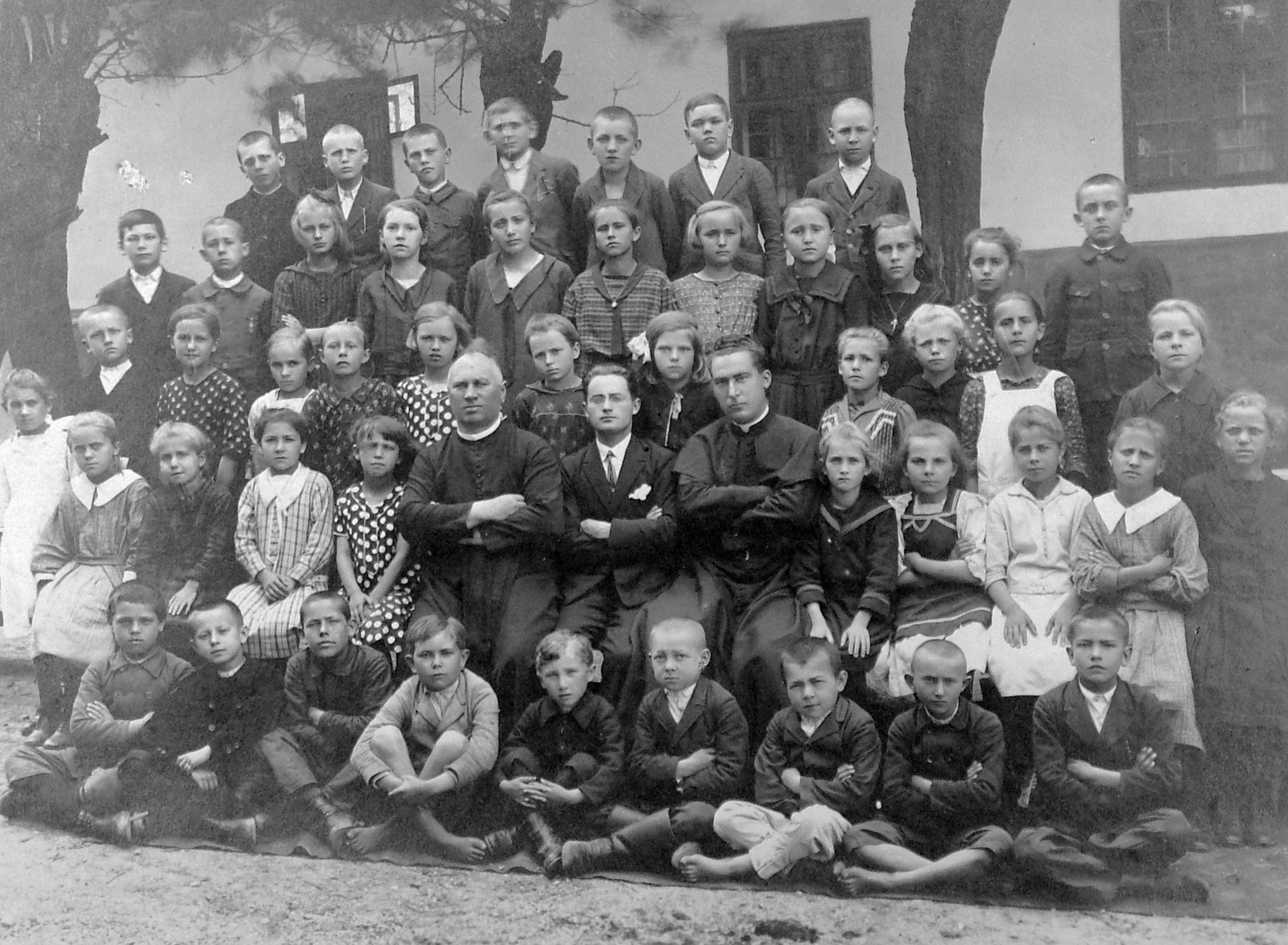 Hungary, Laslovo, római katolikus elemi iskola, csoportkép., 1920, Fortepan, class photo, Fortepan #9495