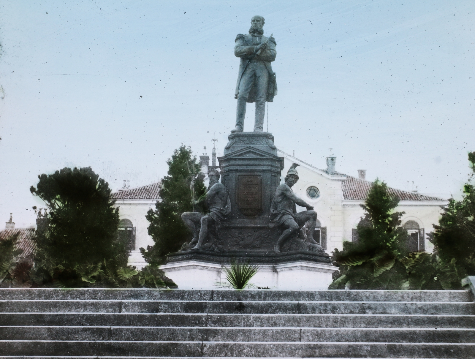 Horvátország, Póla, Tegetthoff admirális emlékműve (Carl Kundmann, 1877.), ma Grazban látható., 1908, Magyar Földrajzi Múzeum / Diagyűjtemény, Osztrák-Magyar Monarchia, Wilhelm von Tegetthoff-ábrázolás, Fortepan #95036