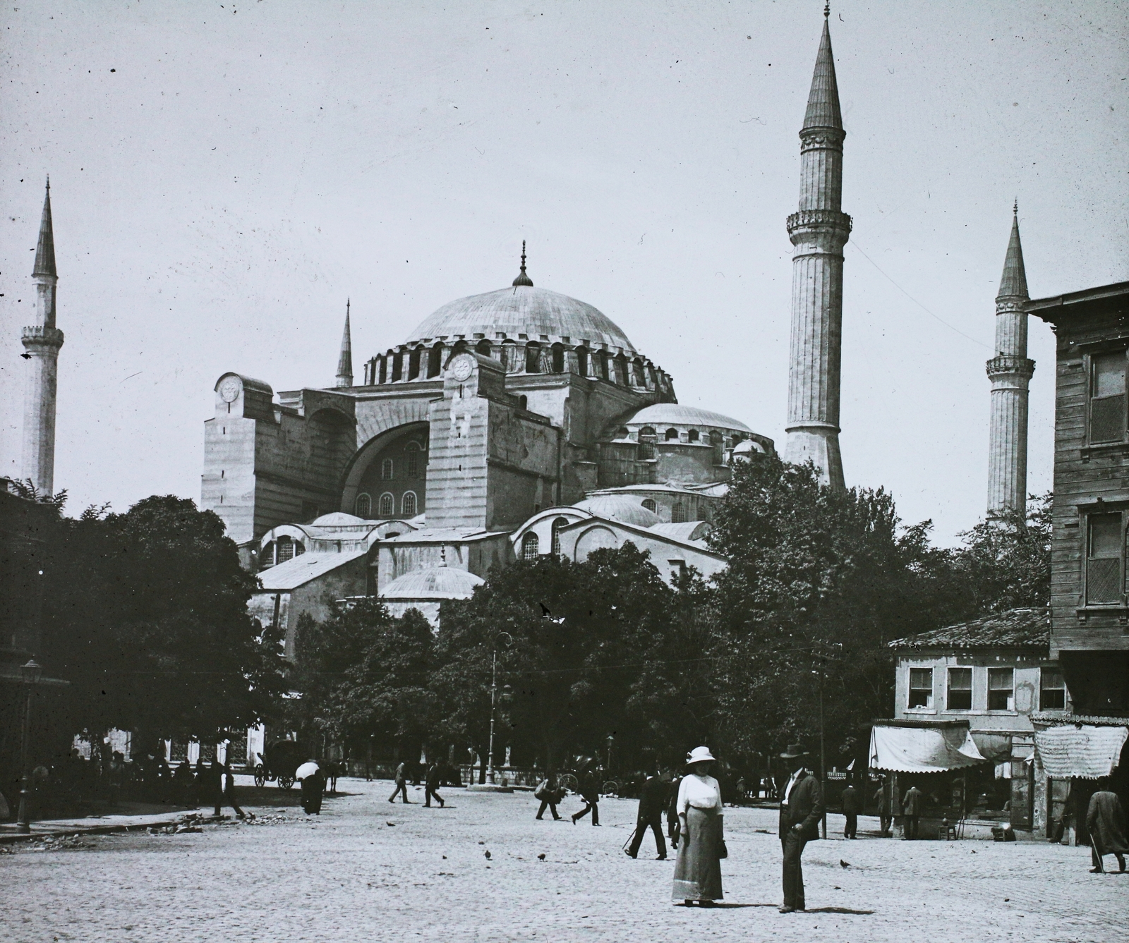 Törökország, Isztambul, Hagia Sophia., 1908, Magyar Földrajzi Múzeum / Diagyűjtemény, minaret, mecset, Oszmán Birodalom, Fortepan #95073