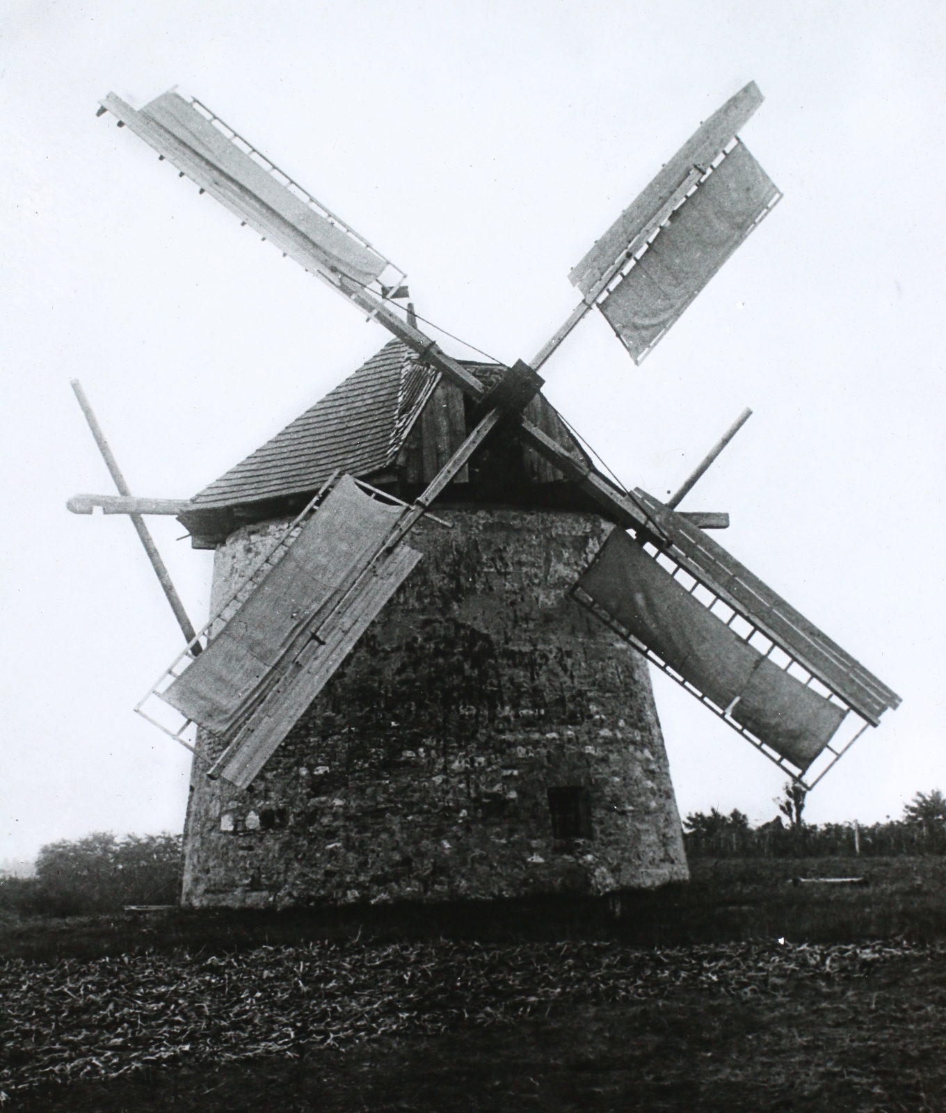 Hungary, szélmalom az Alföldön., 1902, Magyar Földrajzi Múzeum / Diagyűjtemény, windmill, Fortepan #95149