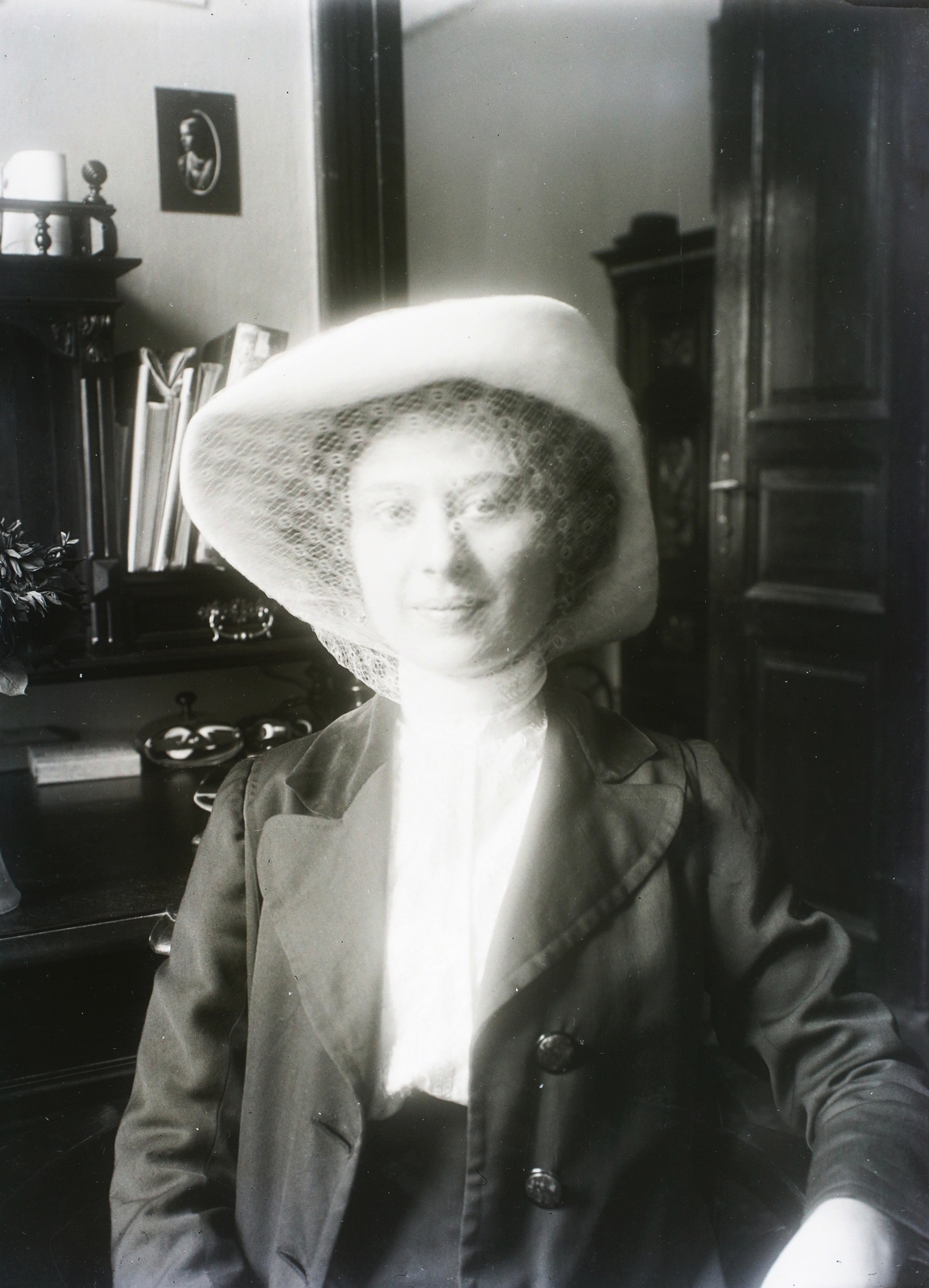 1913, Magyar Földrajzi Múzeum / Kerekes J. Zoltán, portrait, hat, woman, veil, Fortepan #95178
