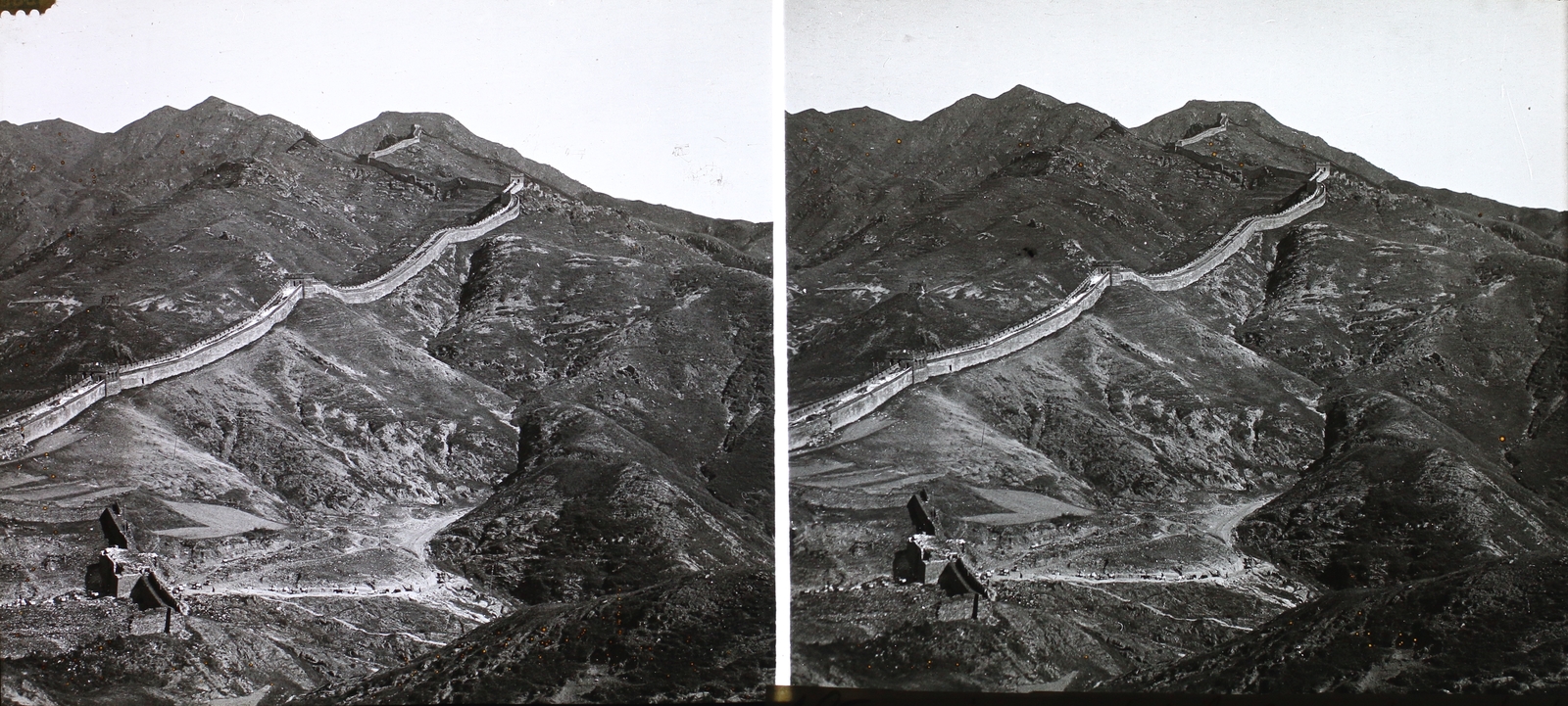 Kína, Badaling, a Nagy Fal., 1910, Magyar Földrajzi Múzeum / Károssy Csaba, sztereófotó, Kínai Nagyfal, Fortepan #95271