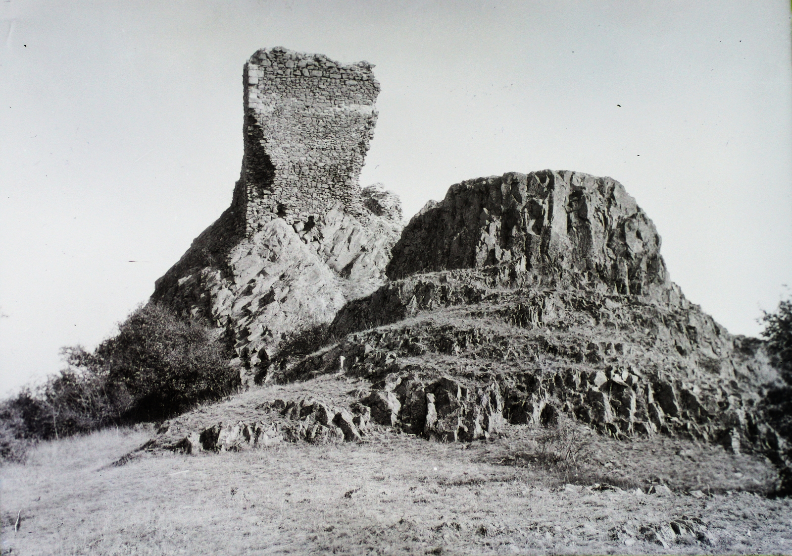 Hungary, Szanda, várrom., 1929, Schermann Ákos, Schermann Szilárd, castle ruins, Fortepan #95381